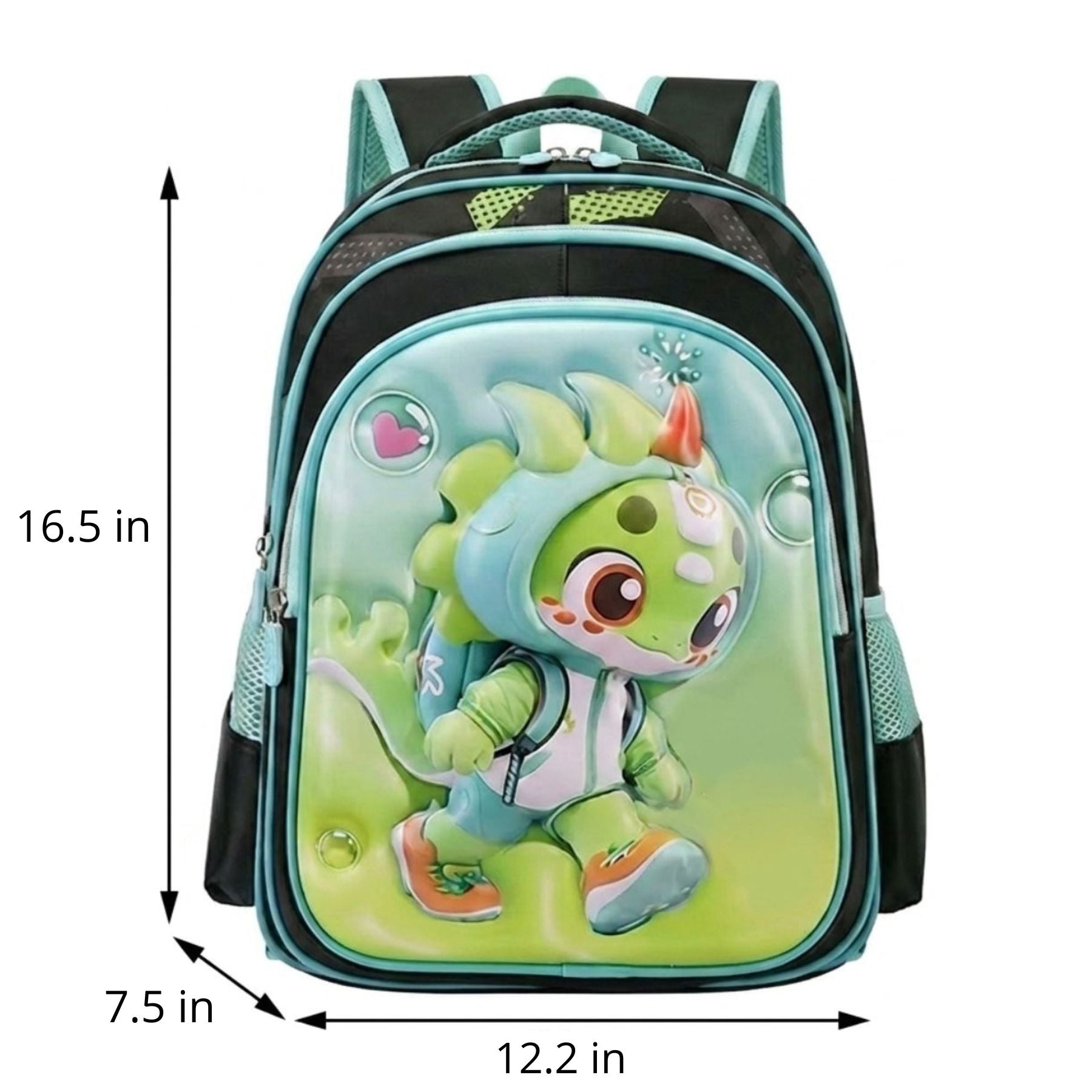 Dinosaur Rolling School Backpack Set | 3-Piece Set | Durable Oxford Fabric