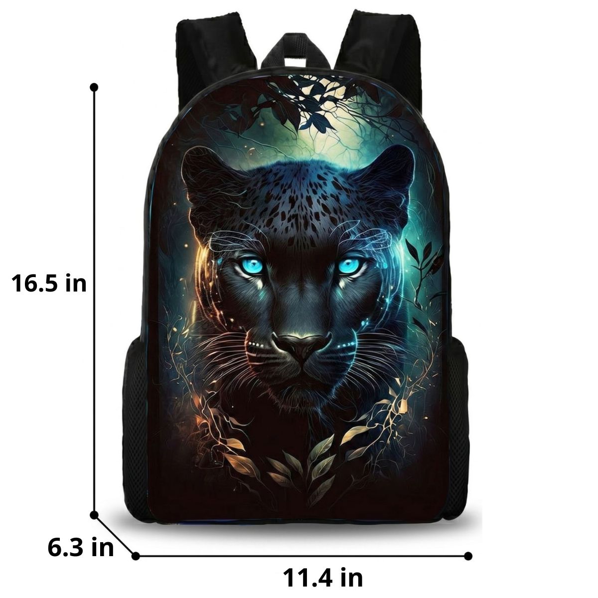 Black Panther Backpack | 3-Piece School Set (Backpack + Lunch Bag + Pencil Case) | Durable Oxford Fabric