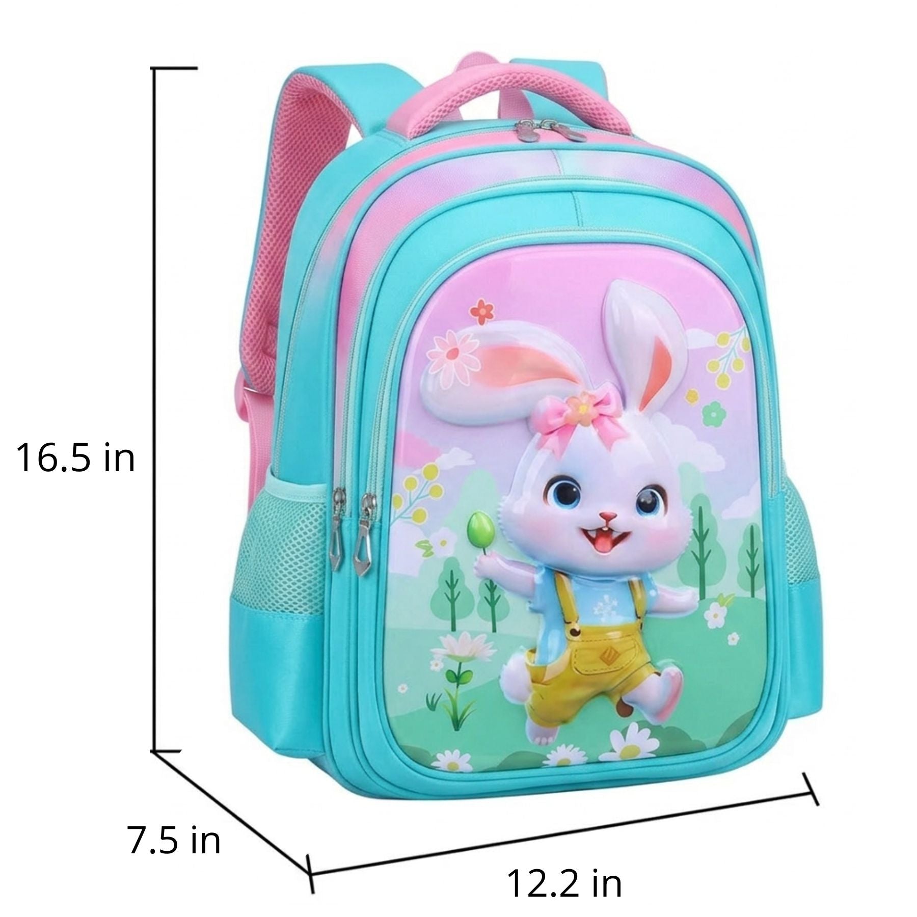 Rabbit Rolling School Backpack Set | 3-Piece Set | Durable Oxford Fabric