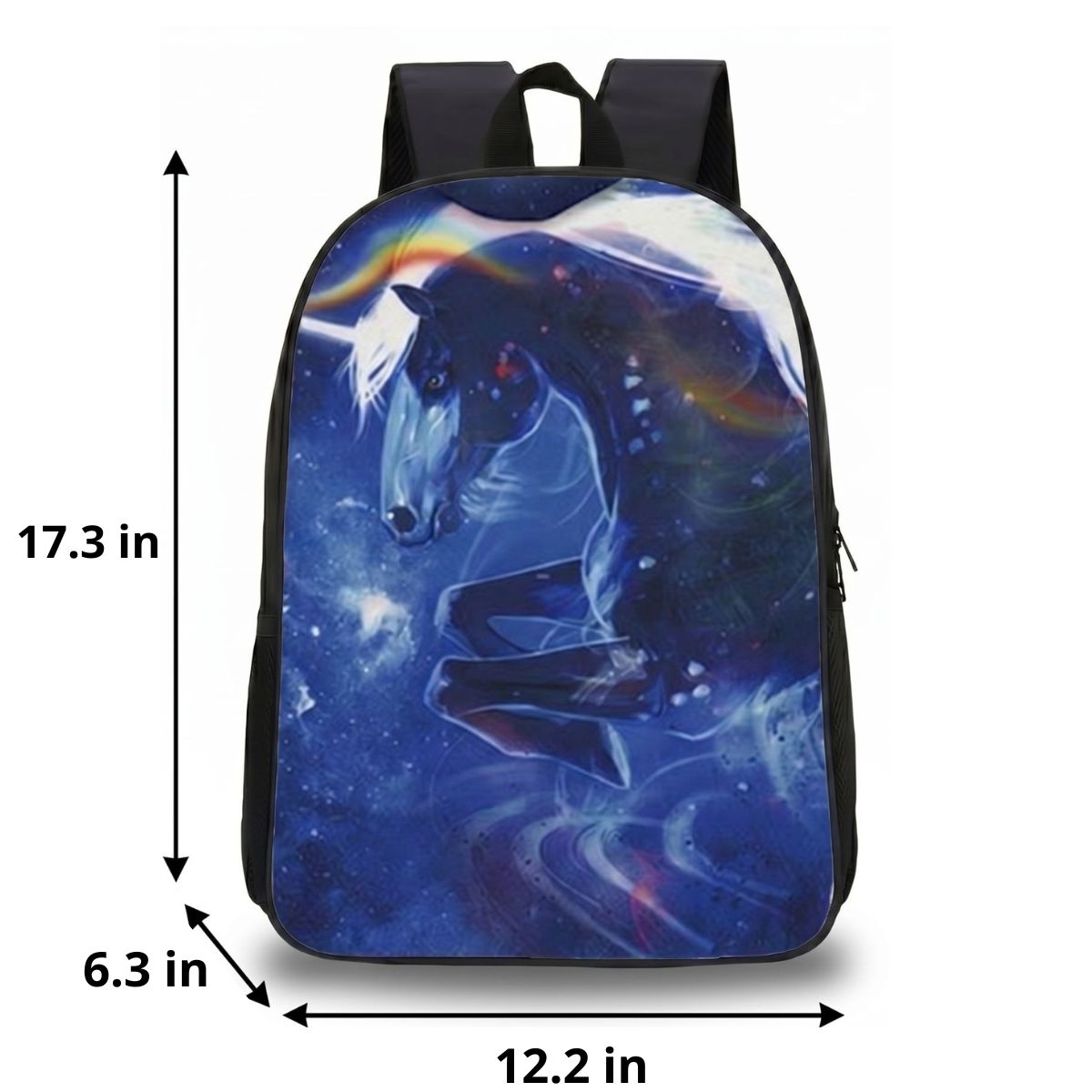 Space Horse Backpack | 3-Piece School Set (Backpack + Shoulder Bag + Pencil Case) | Durable Nylon