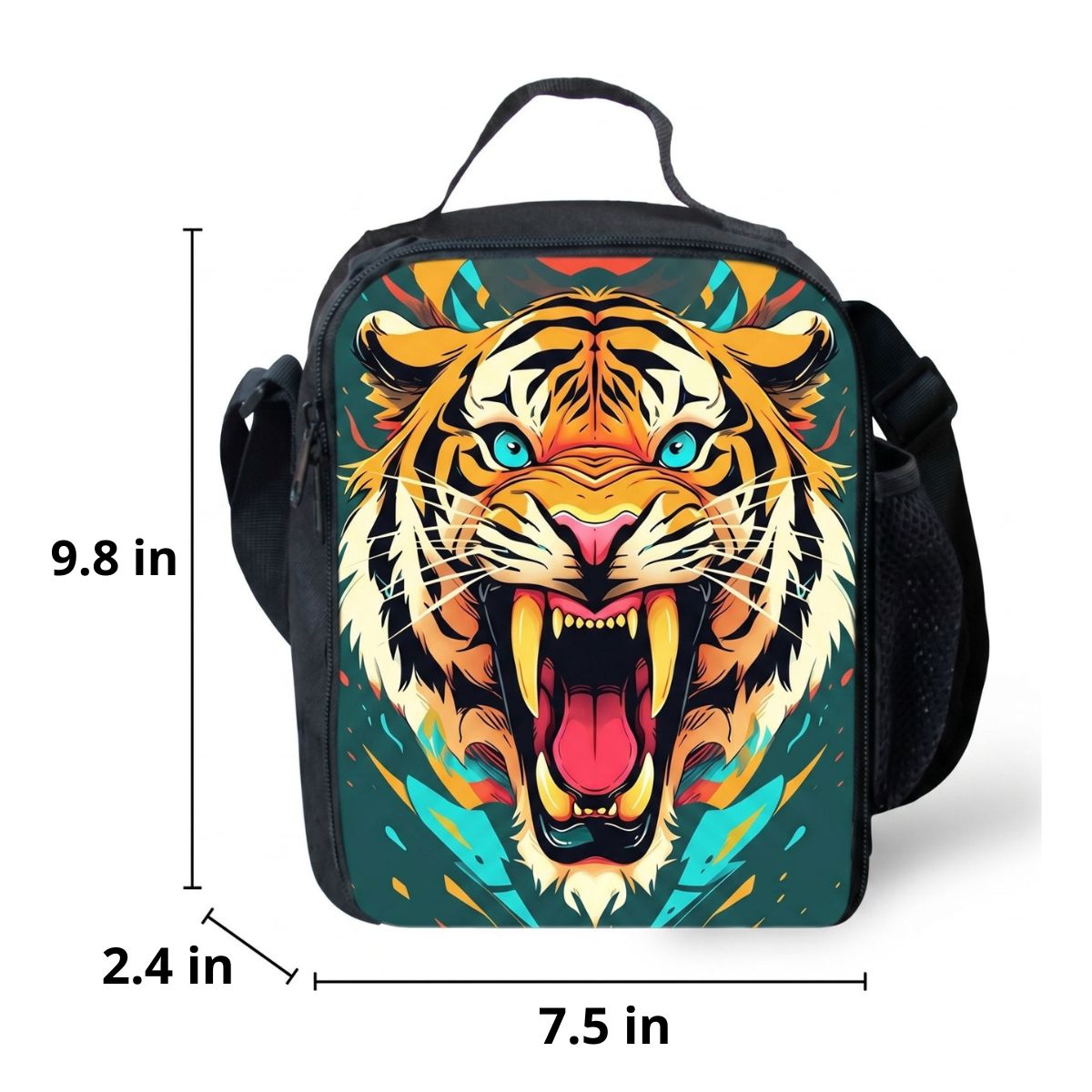 Tiger Backpack | 3-Piece School Set (Backpack + Lunch Bag + Pencil Case) | Durable Oxford Fabric