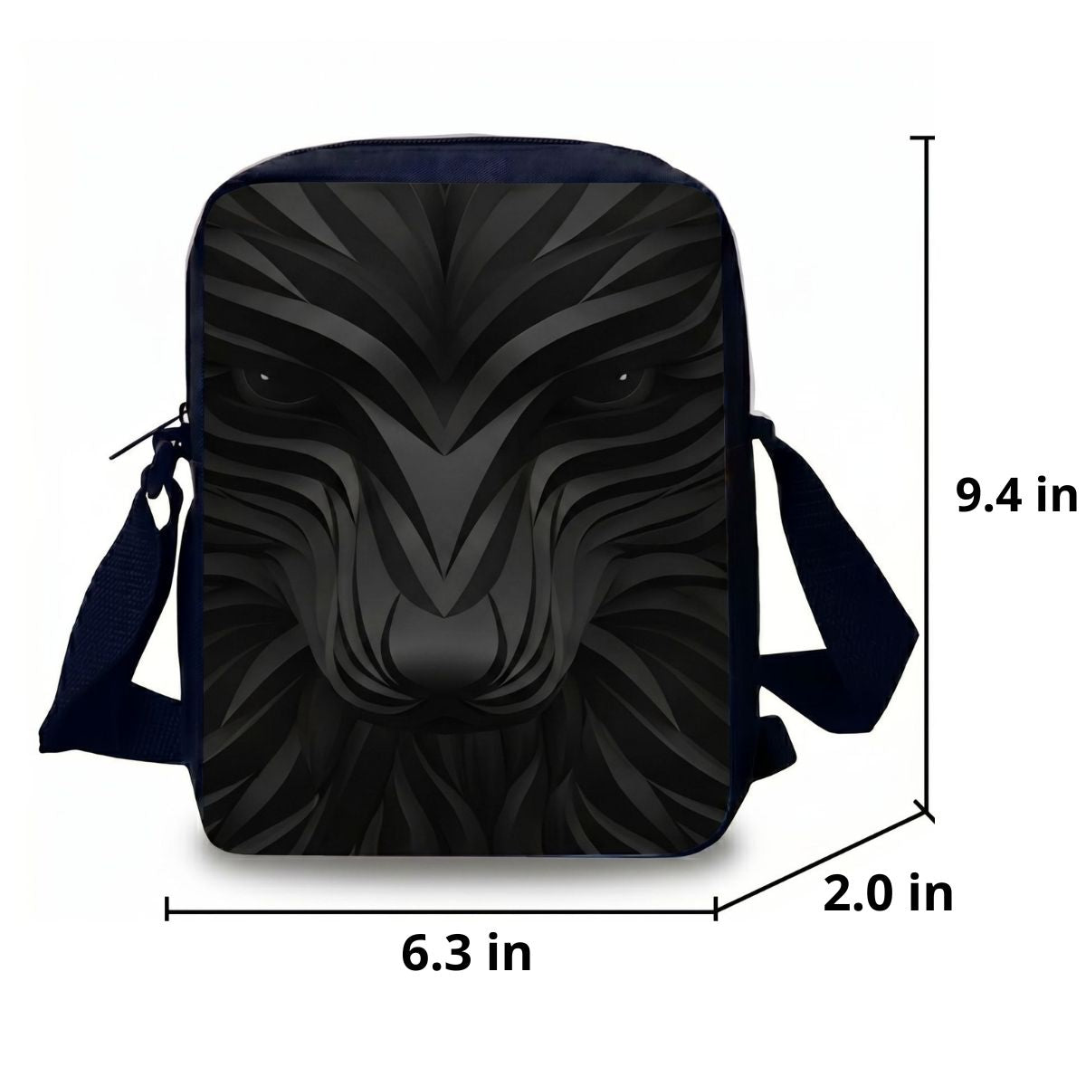 Black Predator Backpack | 3-Piece School Set (Backpack + Shoulder Bag + Pencil Case) | Durable Nylon