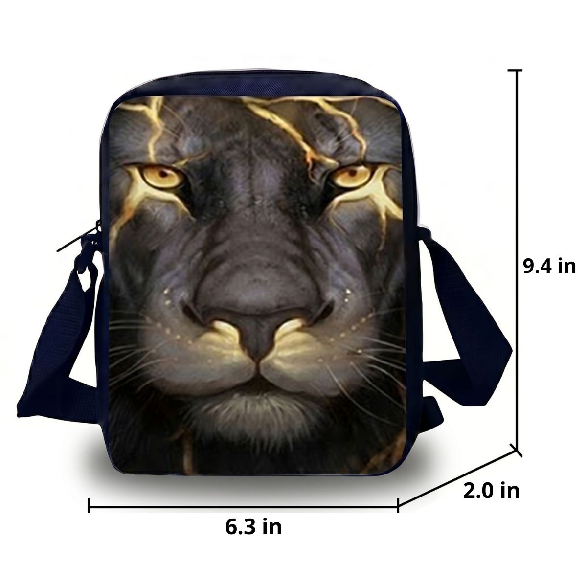 Powerful Lion Backpack | 3-Piece School Set (Backpack + Shoulder Bag + Pencil Case) | Durable Nylon