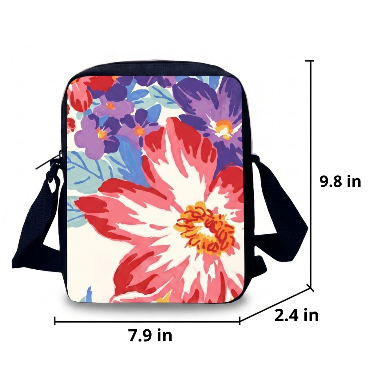 Floral Backpack for Kids | 3-Piece School Set (Backpack + Shoulder Bag + Pencil Case) | Waterproof Oxford Fabric