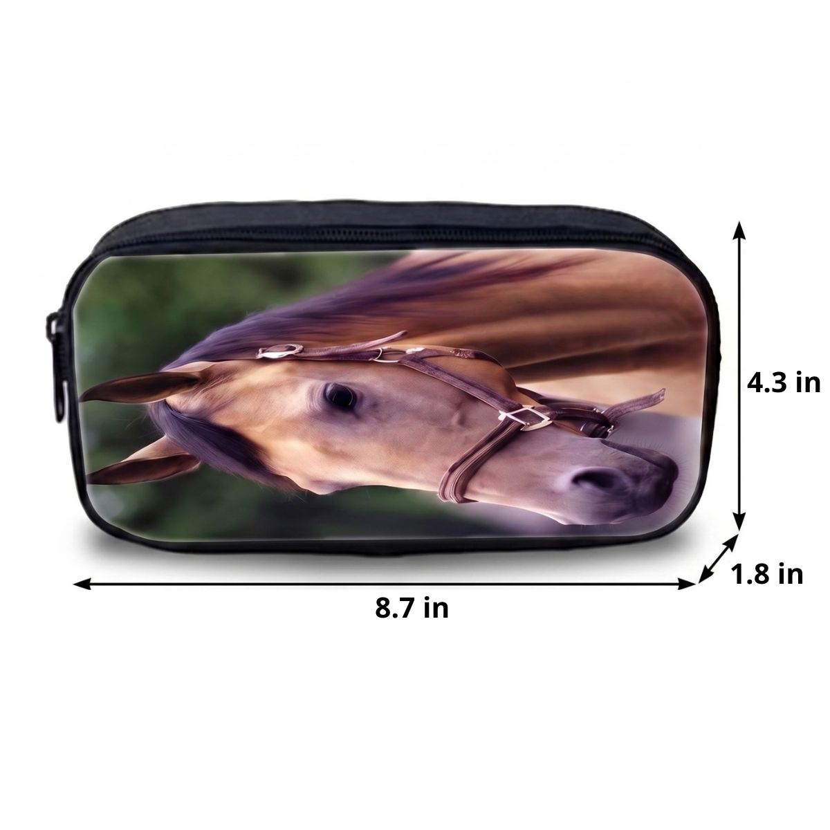 Horse Backpack | 3-Piece School Set (Backpack + Lunch Bag + Pencil Case) | Durable Polyester