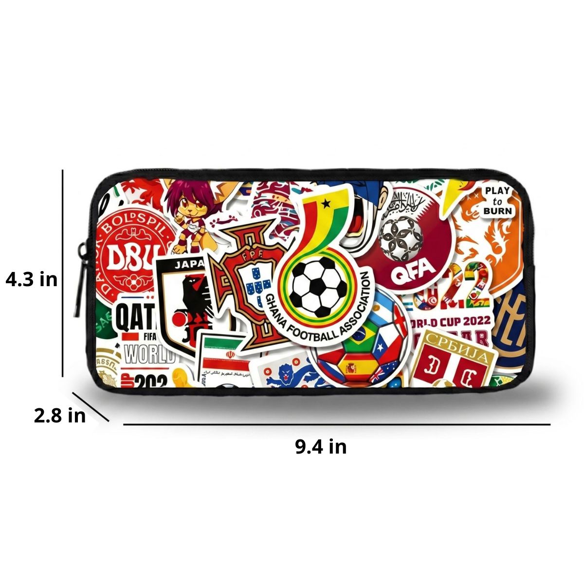 World Cup Football Backpack | 3-Piece School Set (Backpack + Shoulder Bag + Pencil Case) | Durable Oxford Fabric