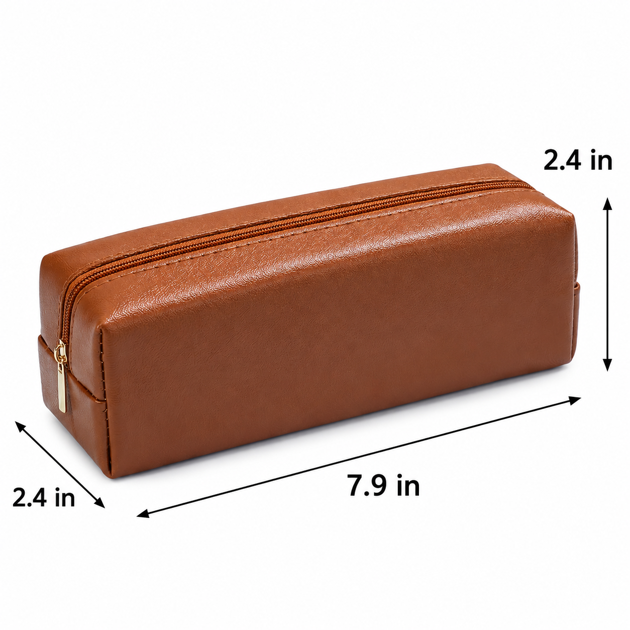 Minimalist School Pencil Case | Durable PU Leather | Large Capacity | Quick Access Storage