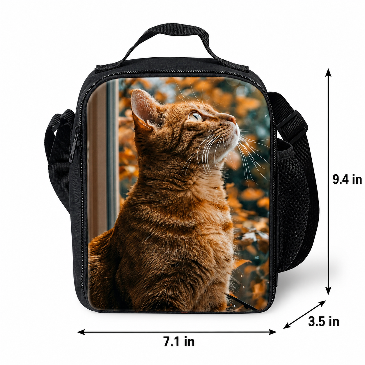 Cat Backpack | 3-Piece School Set (Backpack + Shoulder Bag + Pencil Case) | Durable Polyester