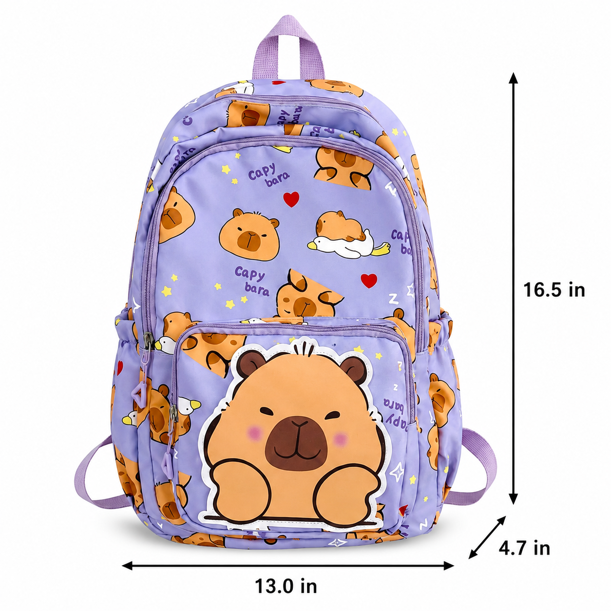 Kawaii Capybara Backpack | Durable Oxford Fabric | Multiple Storage Compartments