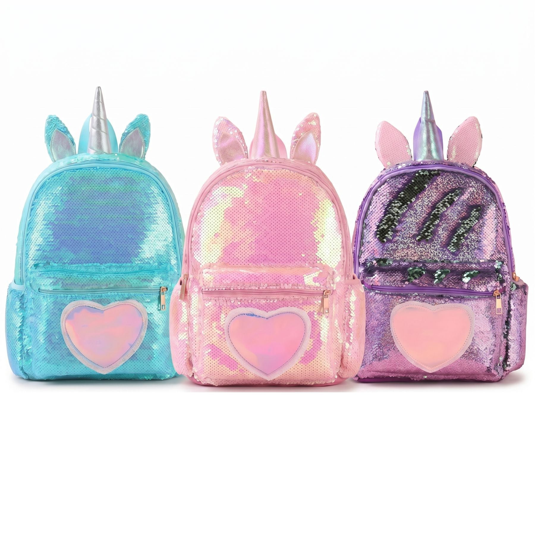 Cartable Licorne à Paillettes Réversibles | Grande Capacité | Maternelle & Primaire