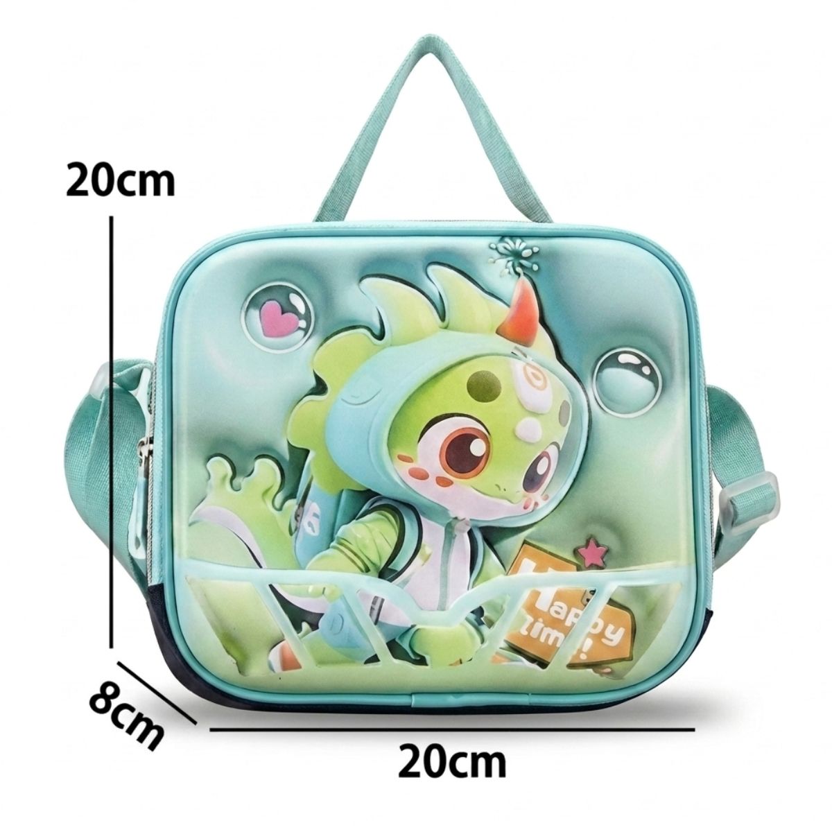 Cartable dinosaure à roulettes | Ensemble 3 pièces (sac+lunch bag+trousse) | Tissu Oxford résistant