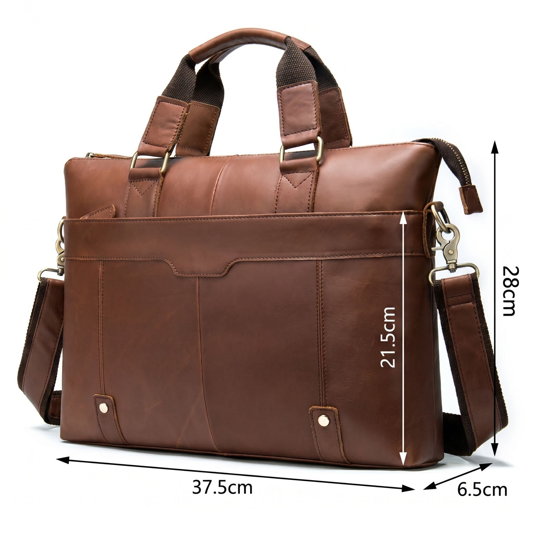 Cartable bandoulière vintage pour homme et femme | Multiples rangements | Cuir résistant