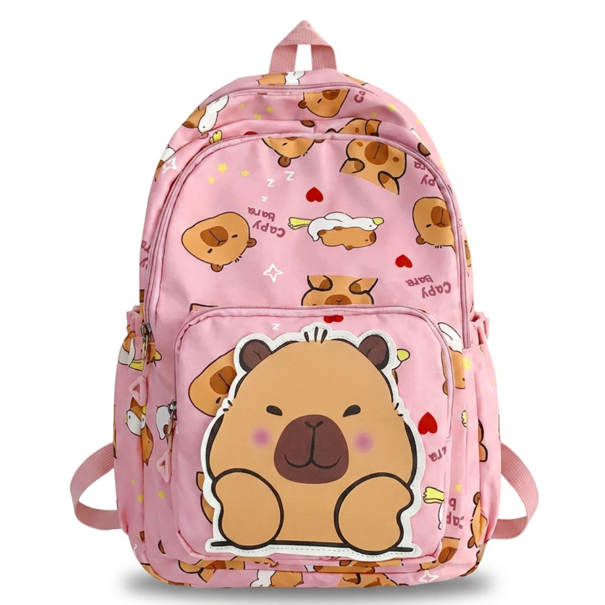 Cartable capybara kawaii | Multiples rangements | Tissu Oxford résistant