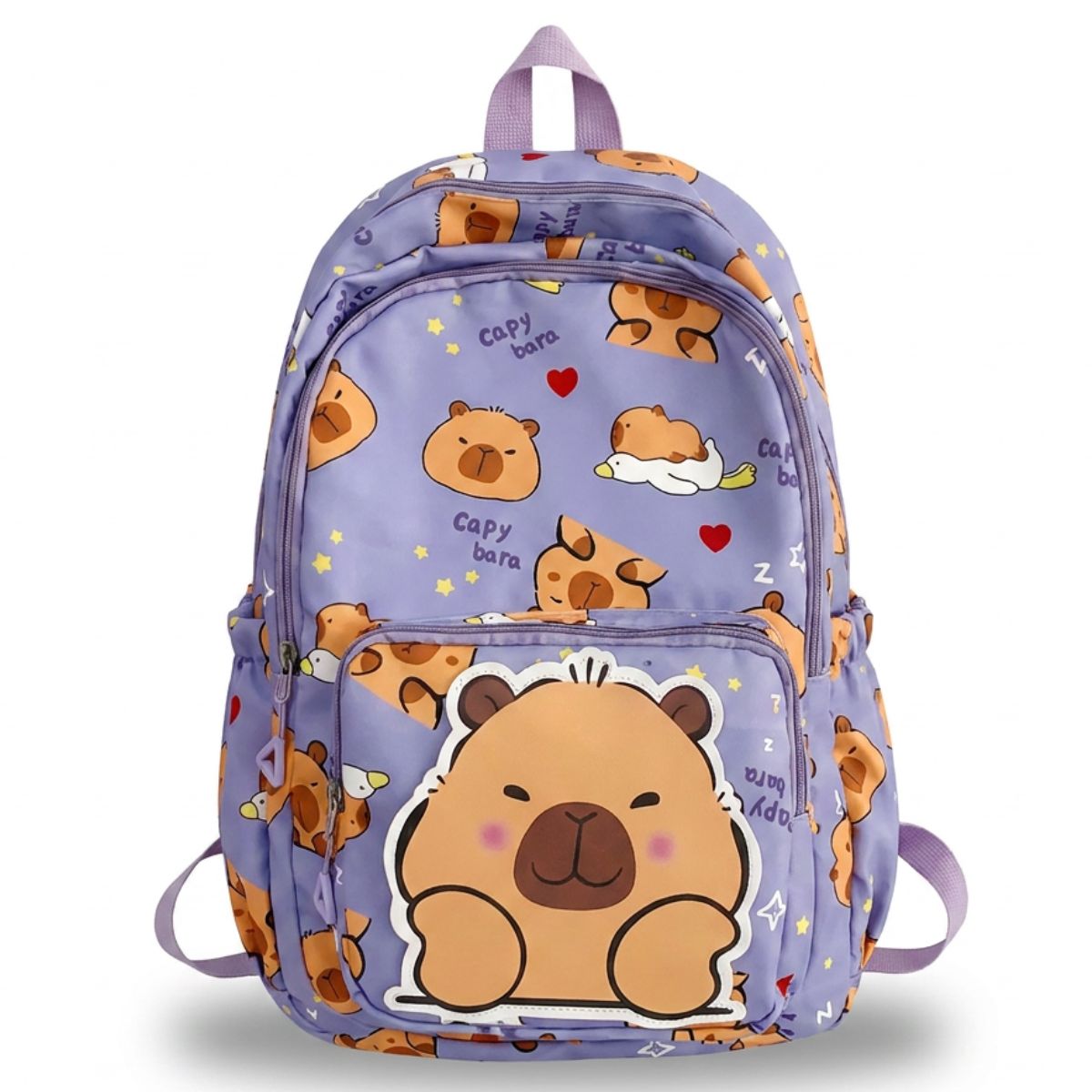 Cartable capybara kawaii | Multiples rangements | Tissu Oxford résistant