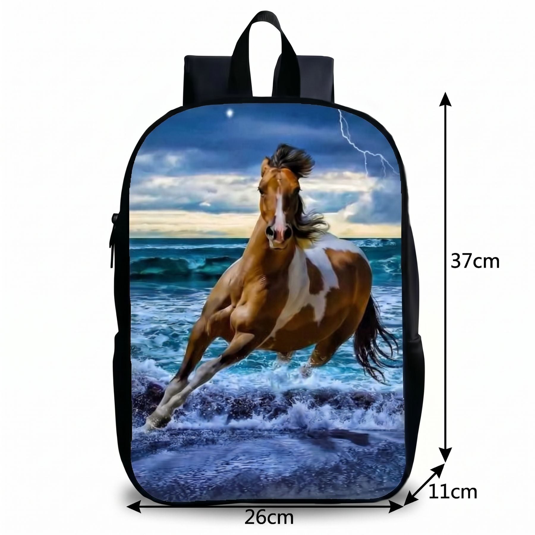 Cartable cheval océan | Bretelles réglables | Polyester résistant | Port confortable