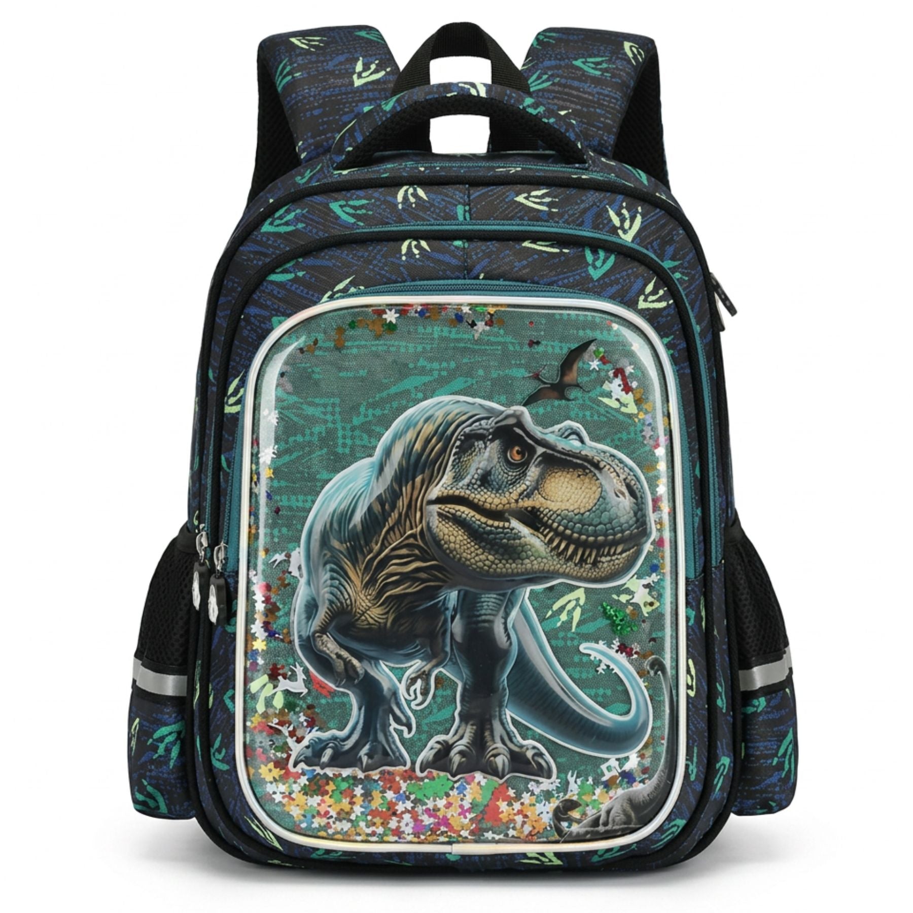 Cartable dinosaure 3D en tissu Oxford | Grande capacité | Dos respirant