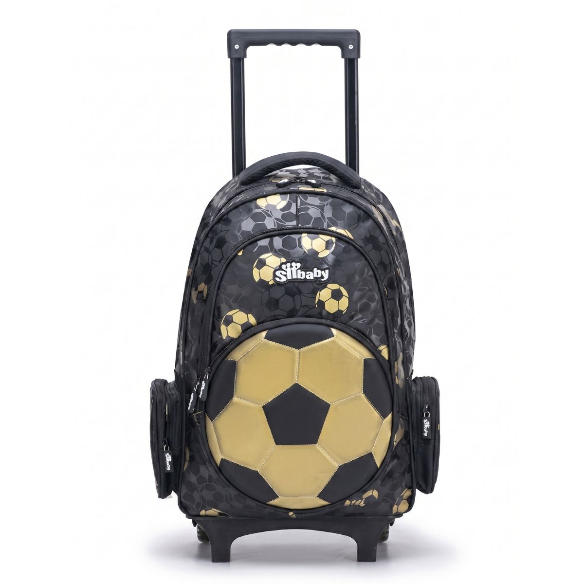 Cartable football à roulettes | Compartiments multiples | PU résistant imperméable