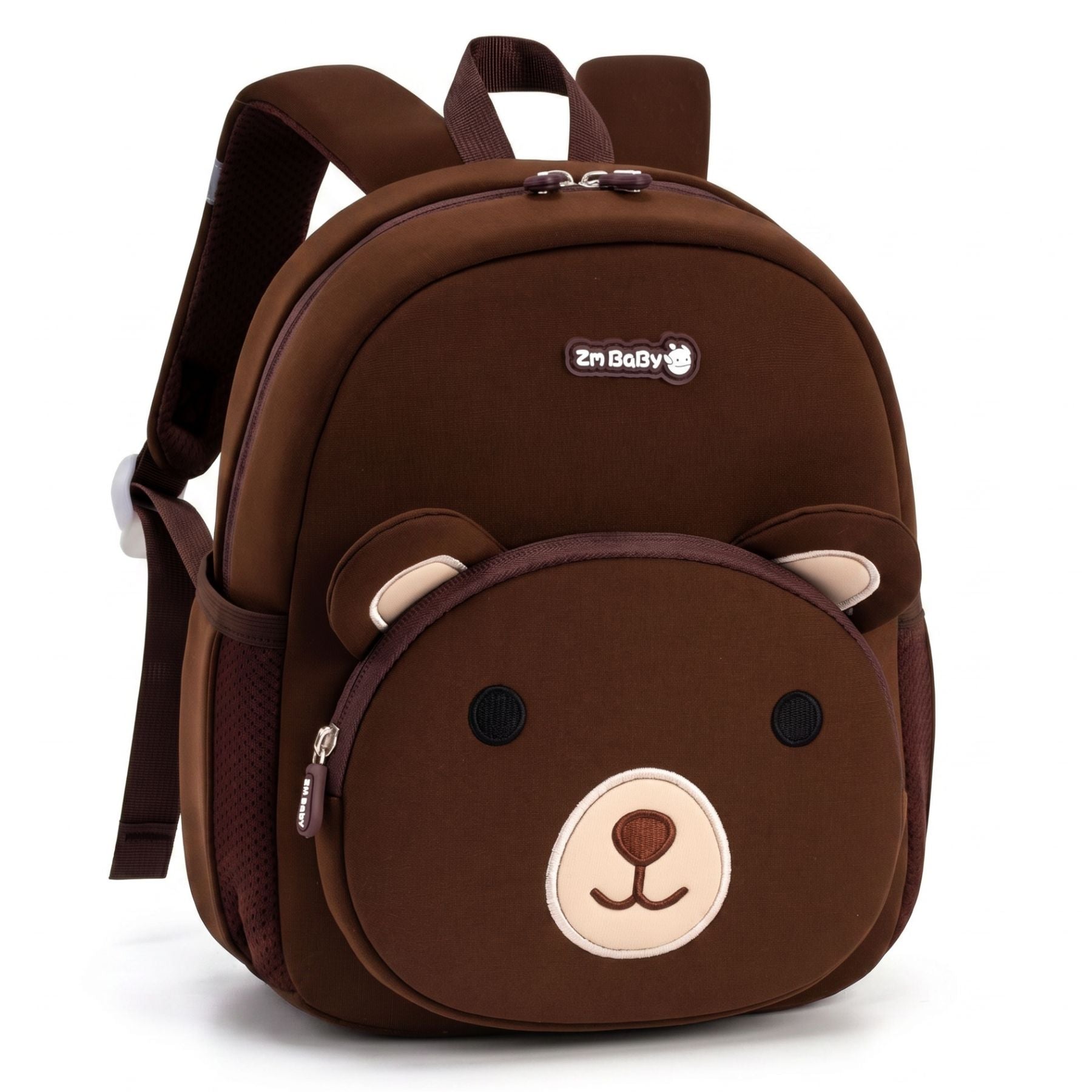 Cartable maternelle ourson marron | Bretelles respirantes | Tissu néoprène léger