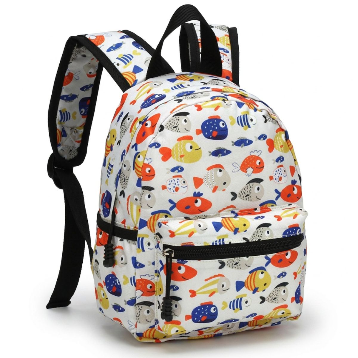 Cartable poissons multicolores | Bretelles confortables | Oxford résistant
