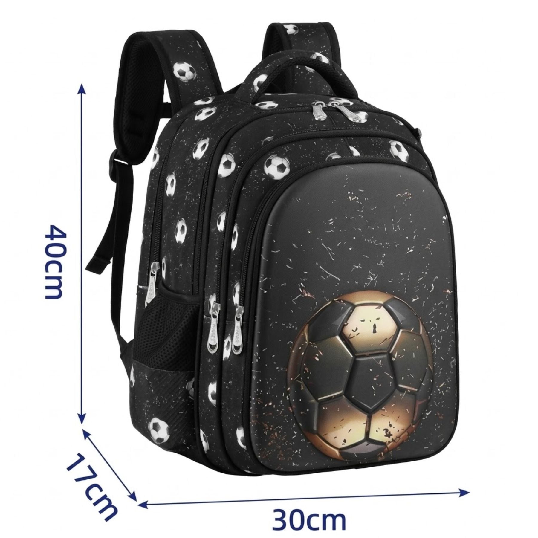 Cartable scolaire football | Ensemble 2 pièces (Sac à dos et trousse assortie | Nylon résistant