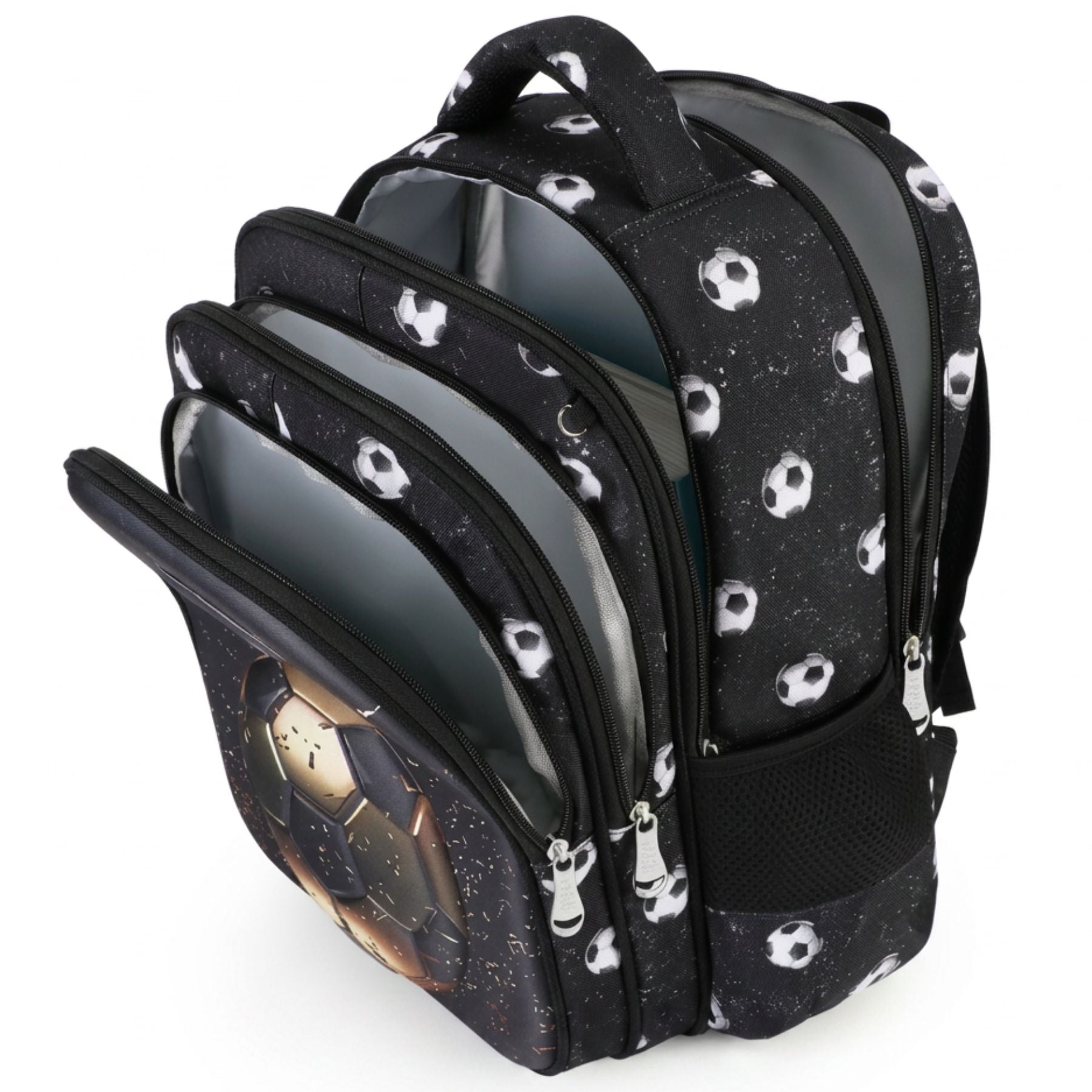 Cartable scolaire football | Ensemble 2 pièces (Sac à dos et trousse assortie | Nylon résistant