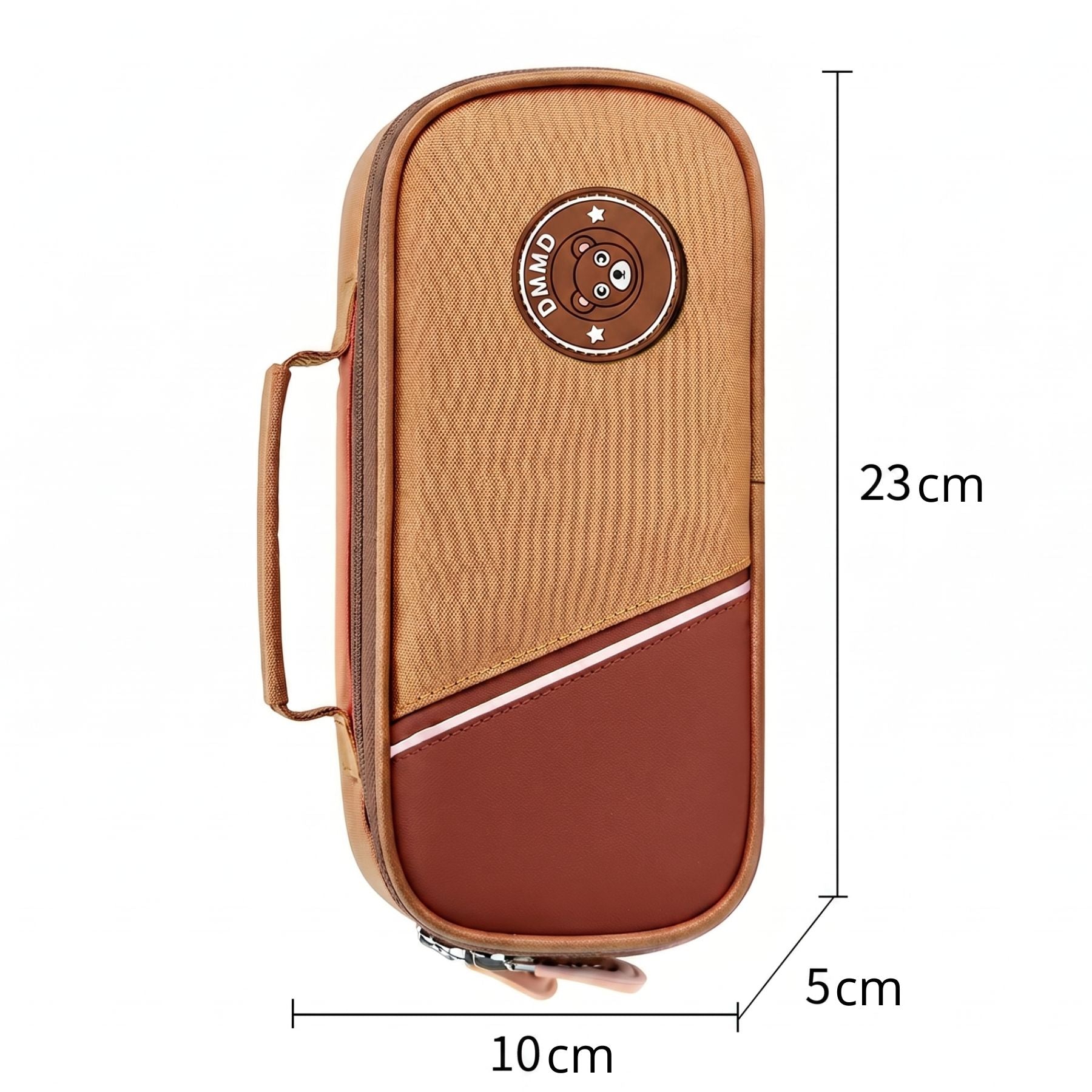 Cartable scolaire ourson caramel | Ensemble (Sac + trousse) | Tissu Oxford résistant
