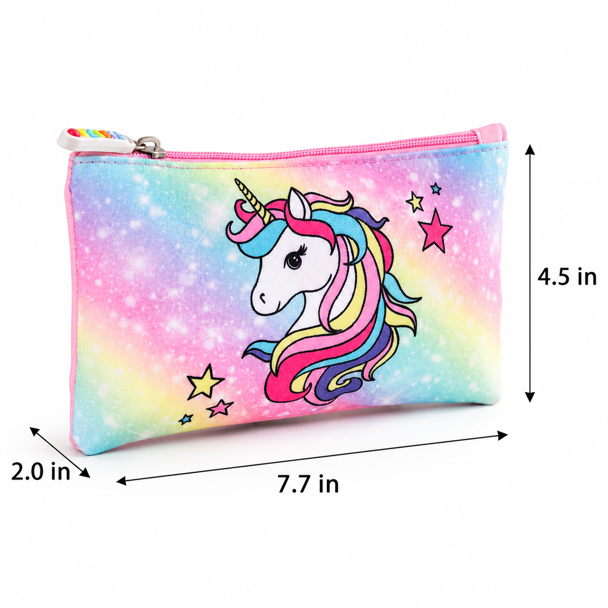 Glitter Unicorn Rolling School Backpack | 3-Piece Set | Durable Oxford Fabric