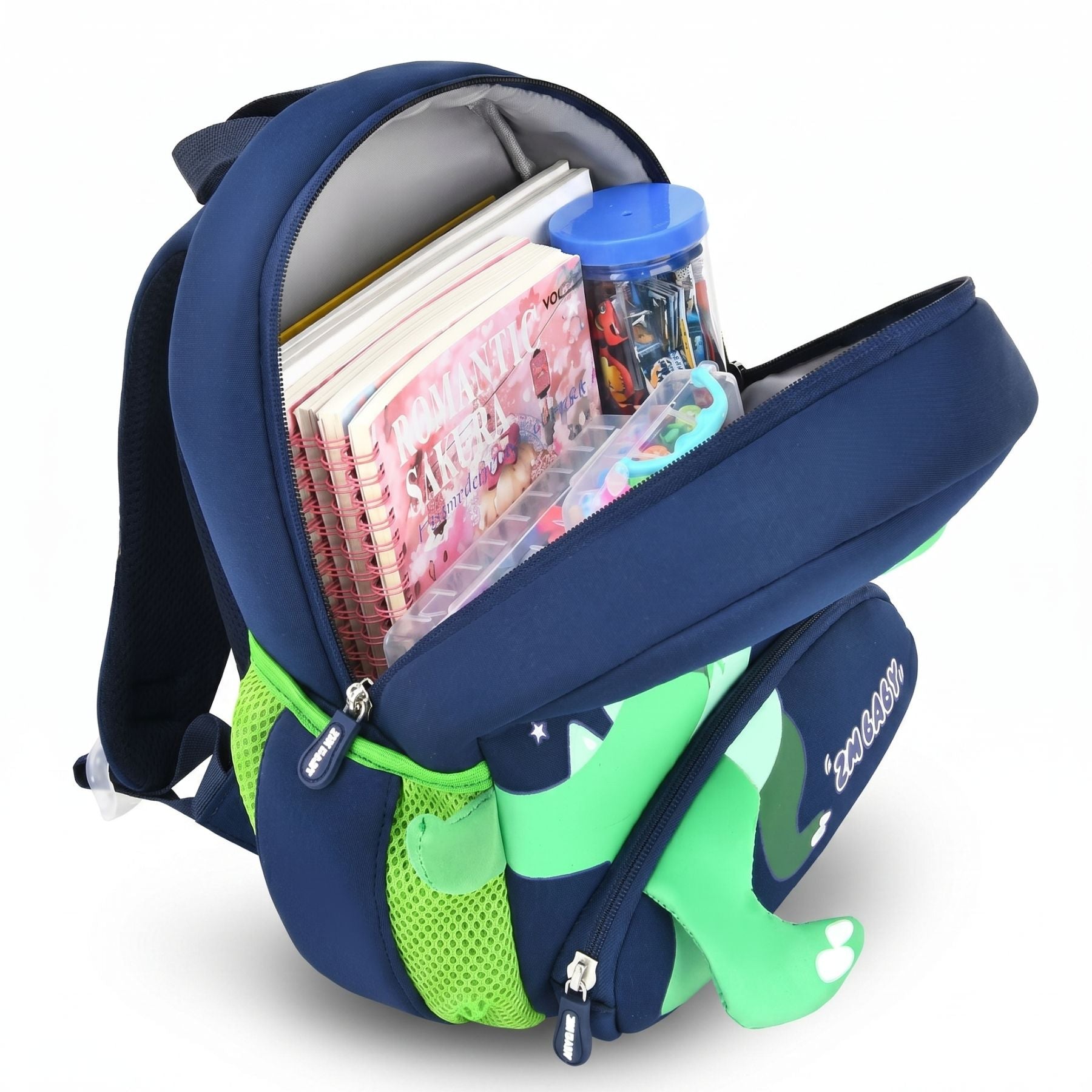 Sac à dos maternelle dinosaure | Bretelles respirantes | Tissu néoprène léger | Port confortable