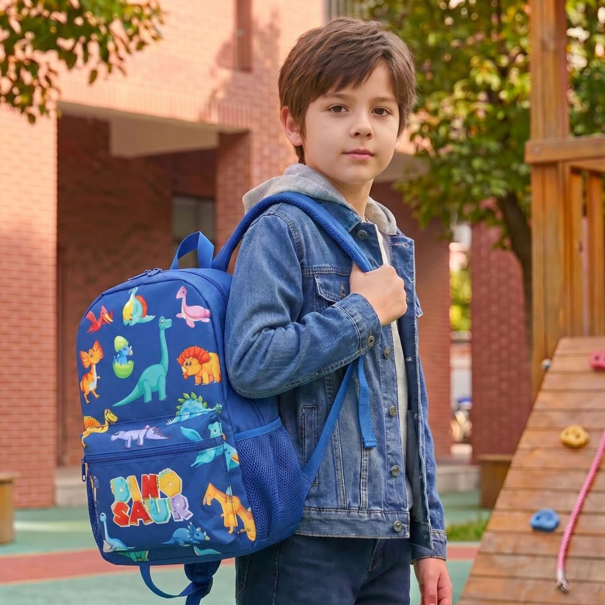 Sac à dos dinosaure pour enfant | Grande capacité | Polyester résistant | Style moderne