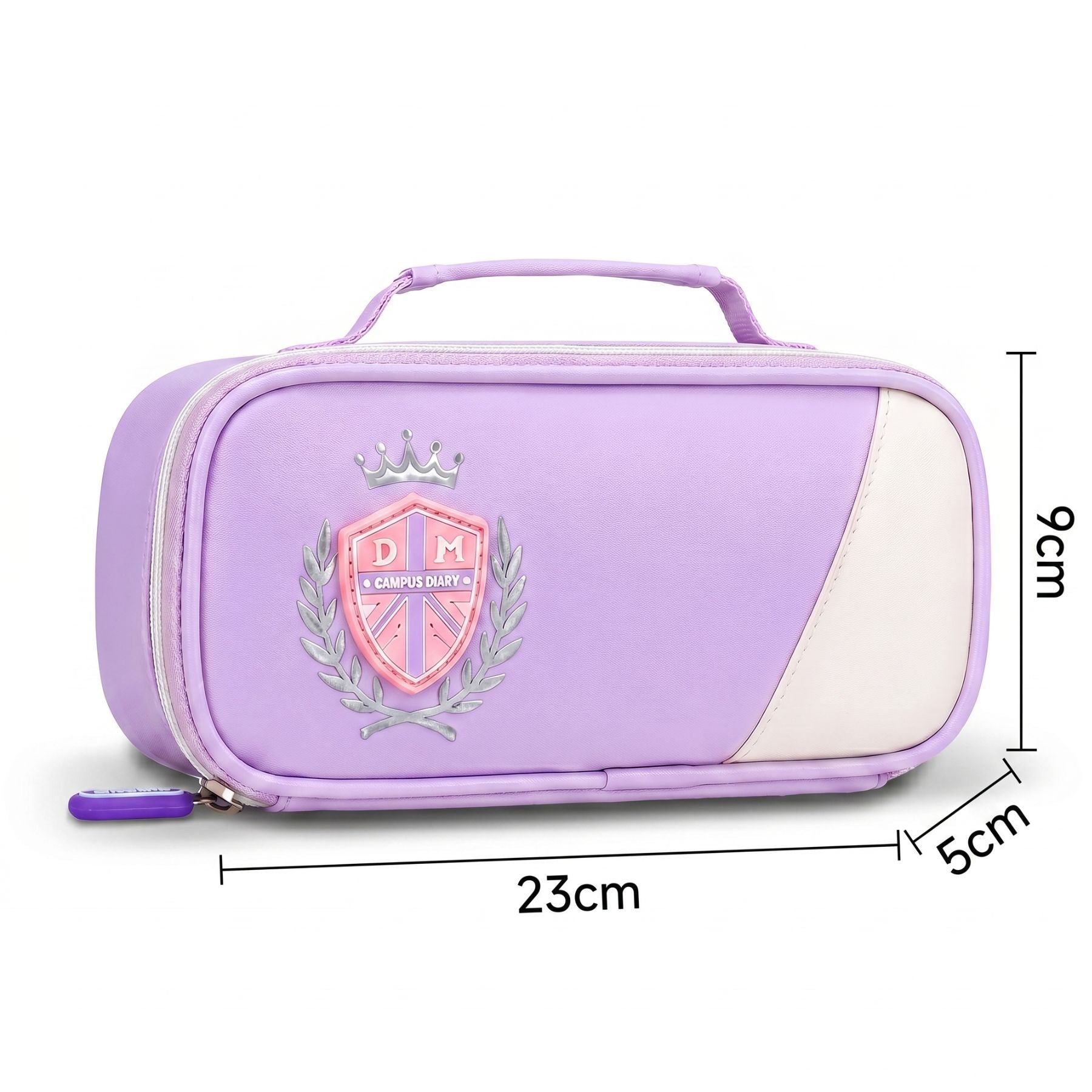 Sac à dos scolaire violet pour fille | Ensemble 3 pièces (sac +petit sac bandoulière +trousse) | Tissu Oxford résistant