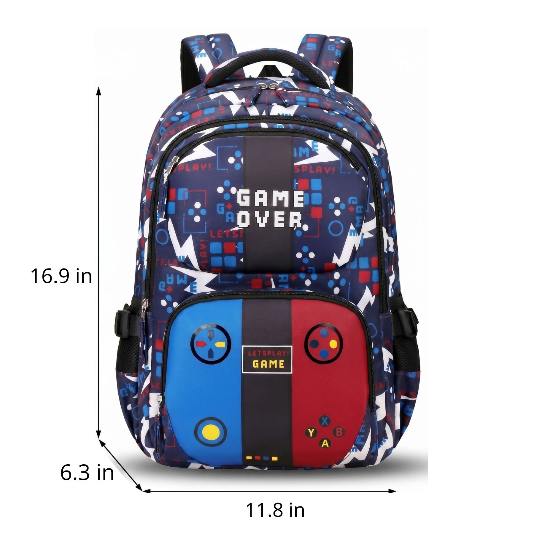 Gaming School Backpack for Boys | Matching Pencil Case | Waterproof Oxford Fabric