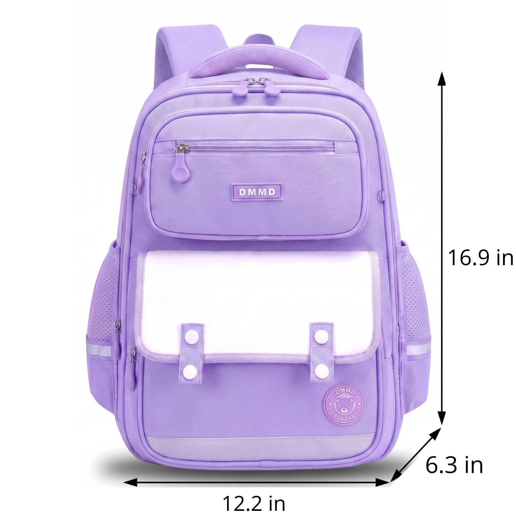 Large Purple School Backpack | Reinforced Breathable Back | Durable Oxford Fabric