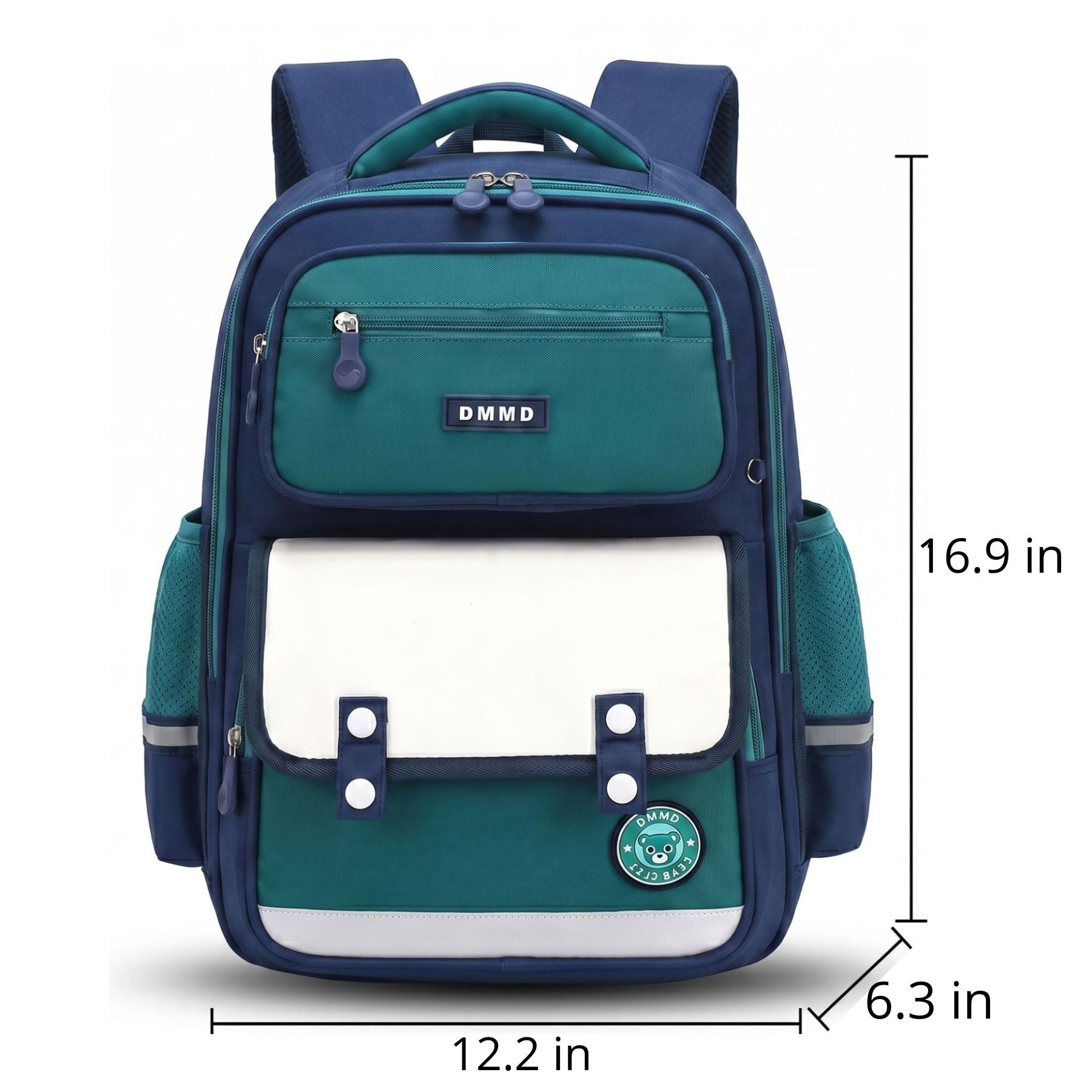 Large Emerald Green School Backpack | Durable Oxford Fabric | Large Capacity