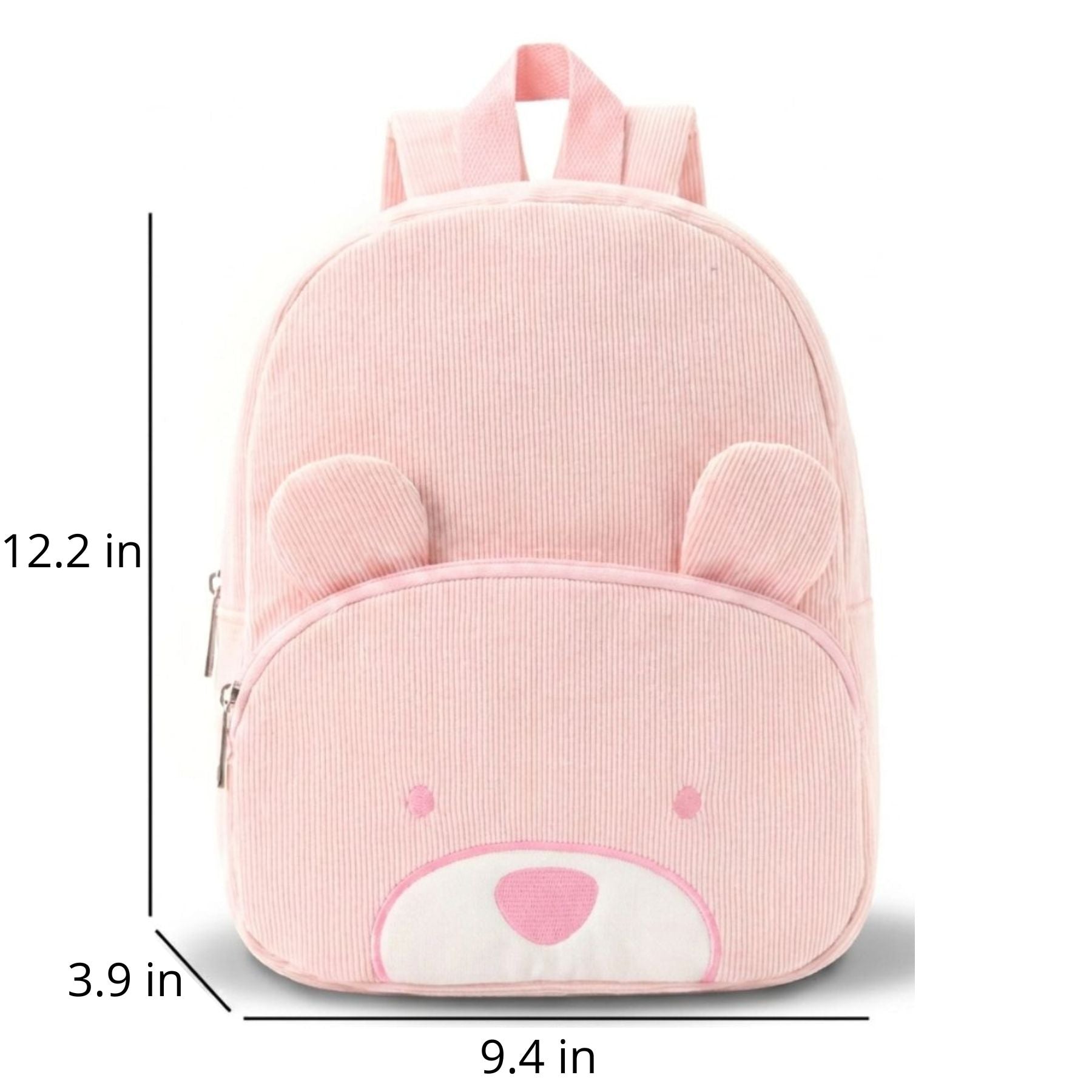 Bear Nursery Backpack | Zipped Compartment | Durable Corduroy