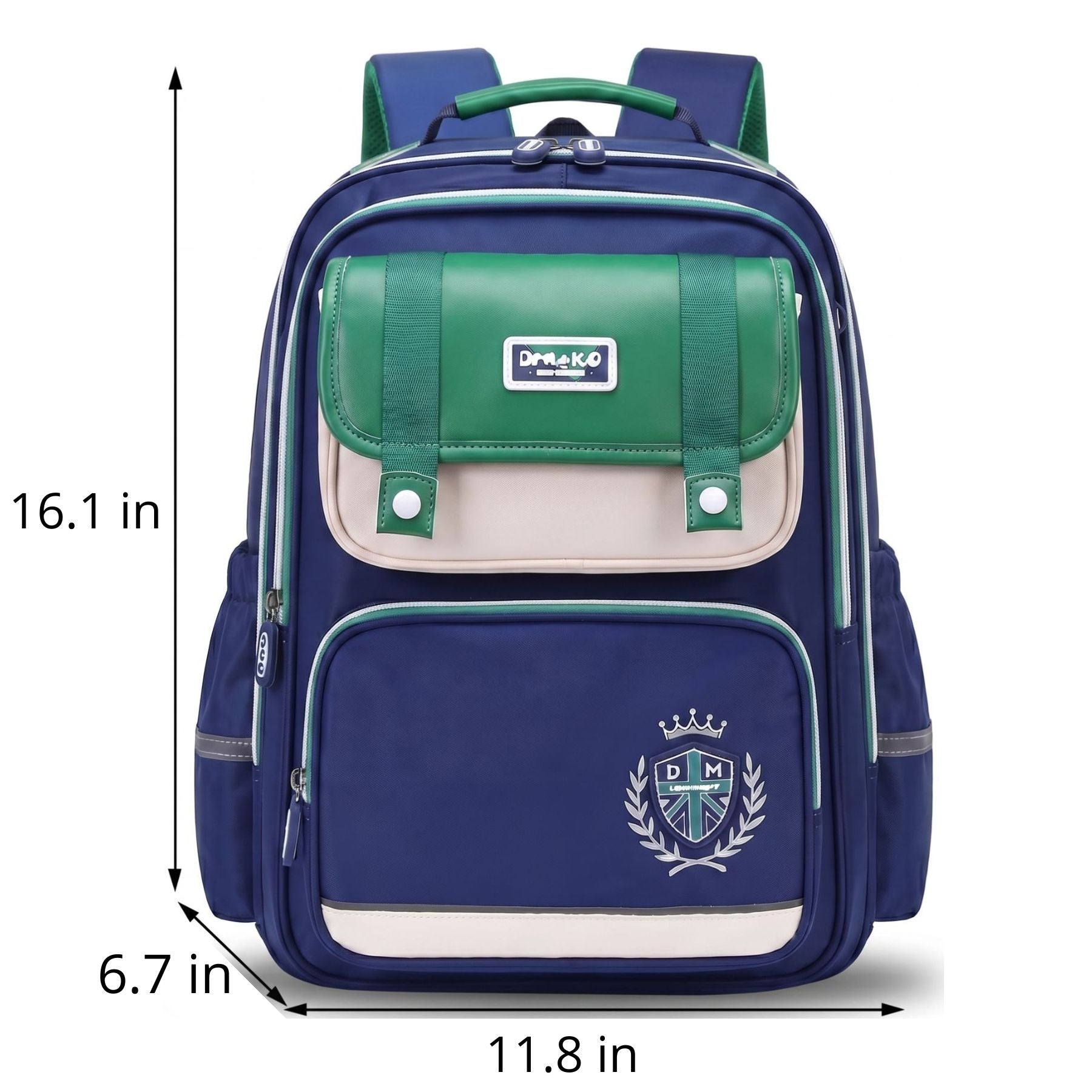 Blue & Red School Backpack | Large Capacity | Waterproof Oxford Fabric