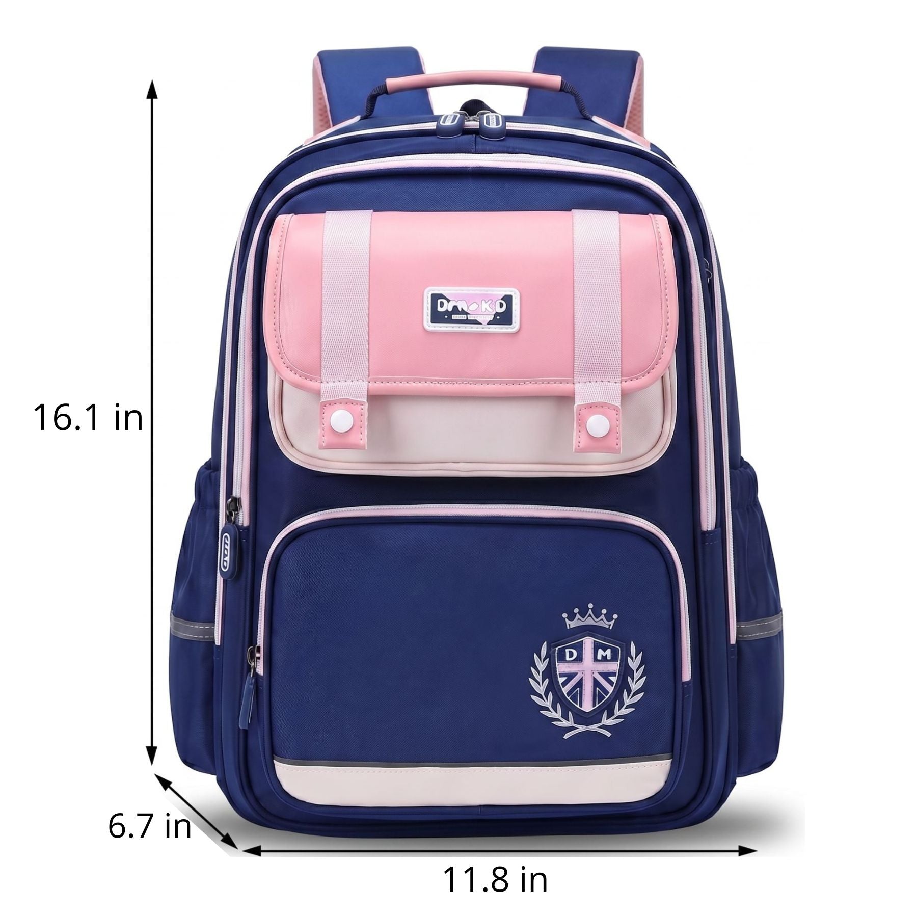 Pastel Blue & Pink School Backpack | Large Capacity | Waterproof Oxford Fabric | Comfortable Fit