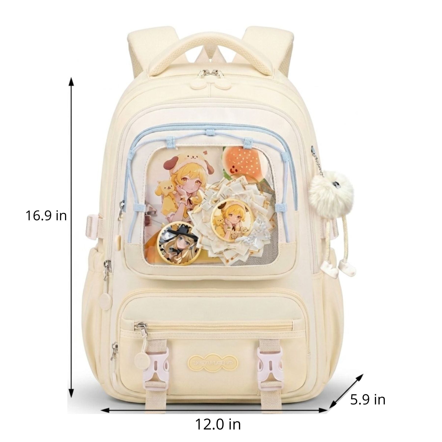 Cute Ita Bag Backpack for Girls | Clear Badge Display | Durable Oxford Fabric | Kawaii Style
