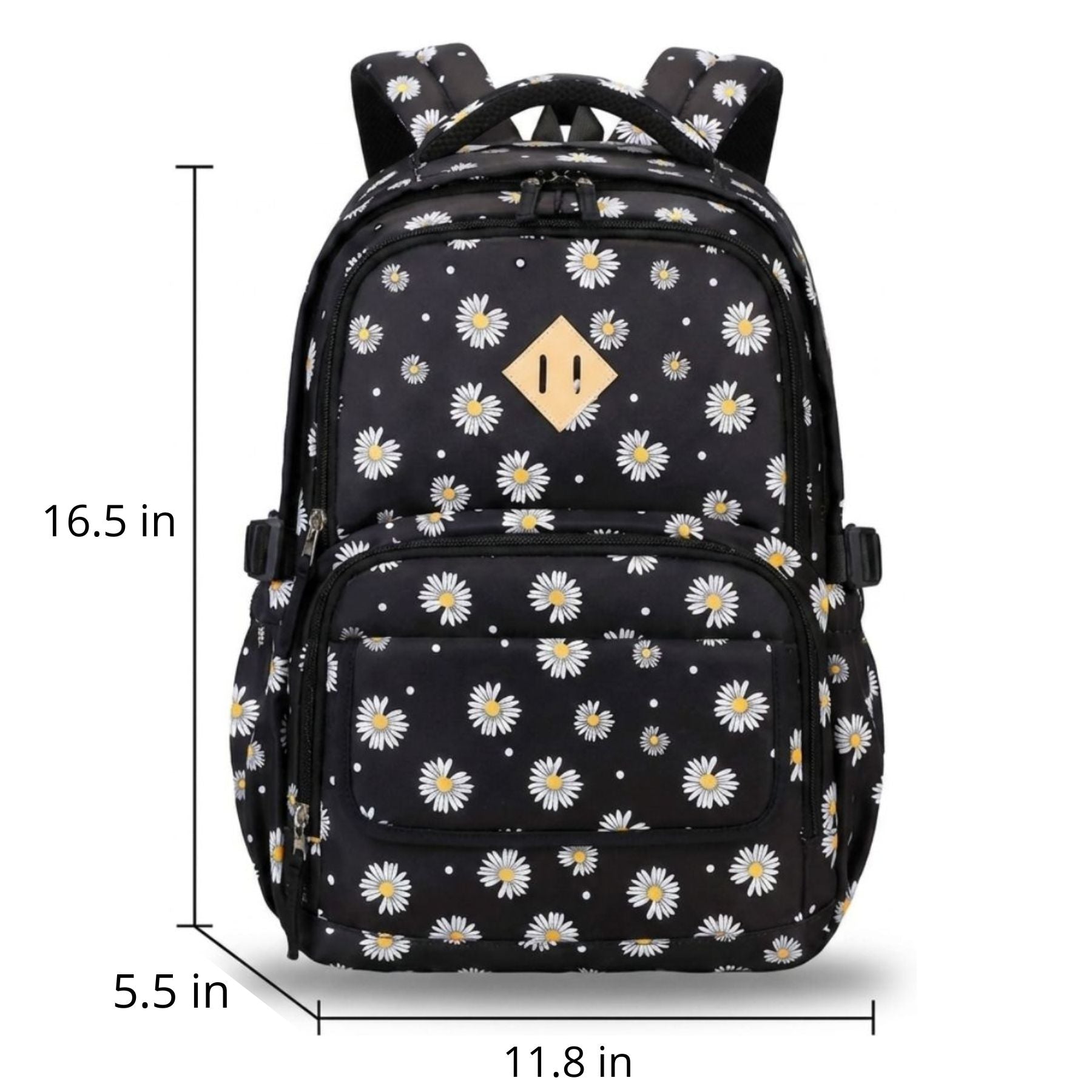 Girls' Daisy School Backpack | Matching Pencil Case | Durable Oxford Fabric