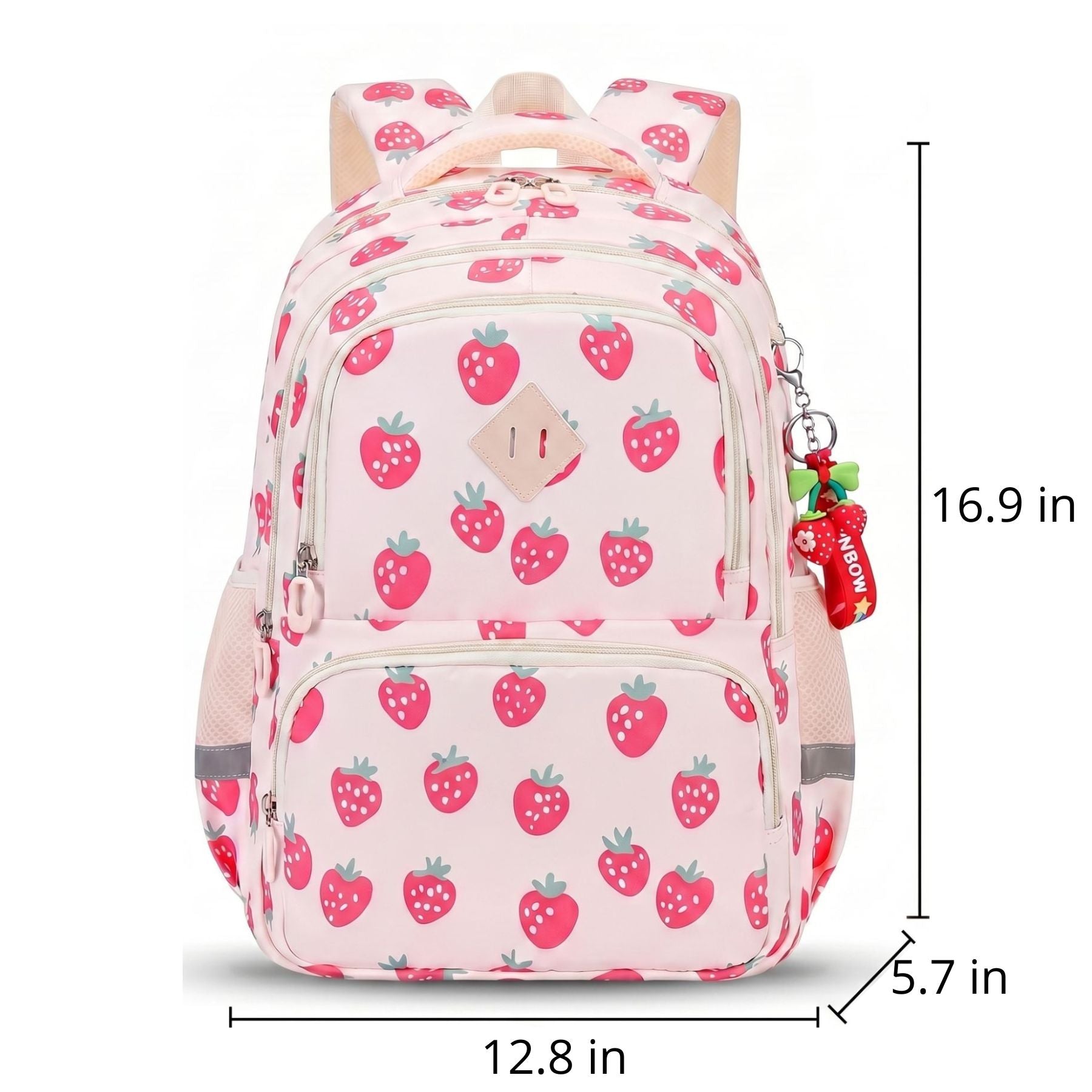 Strawberry School Backpack | Large Capacity | Durable Oxford Fabric | Comfortable Straps
