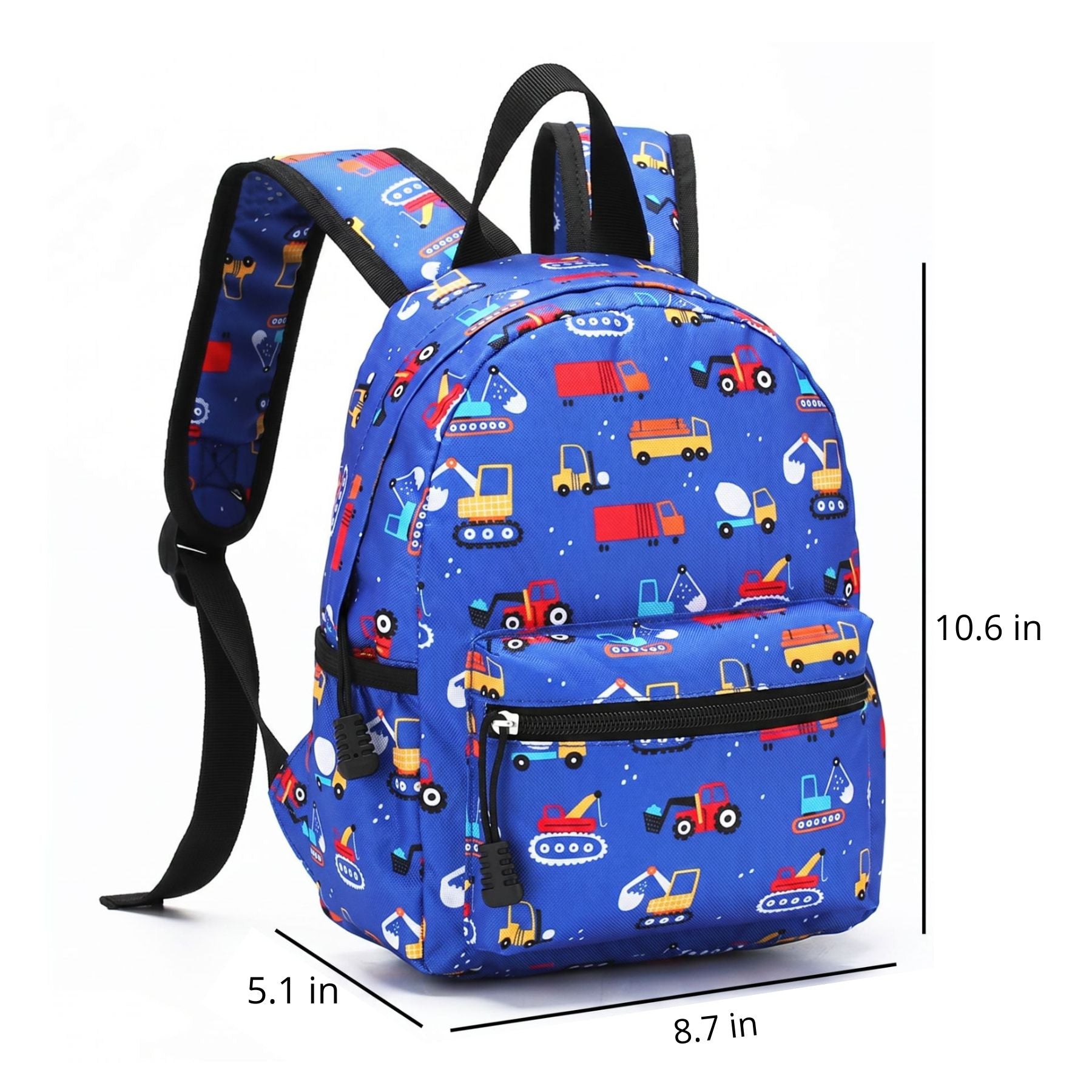 Kids' Construction Vehicles Backpack | Durable Oxford Fabric | Comfortable Fit