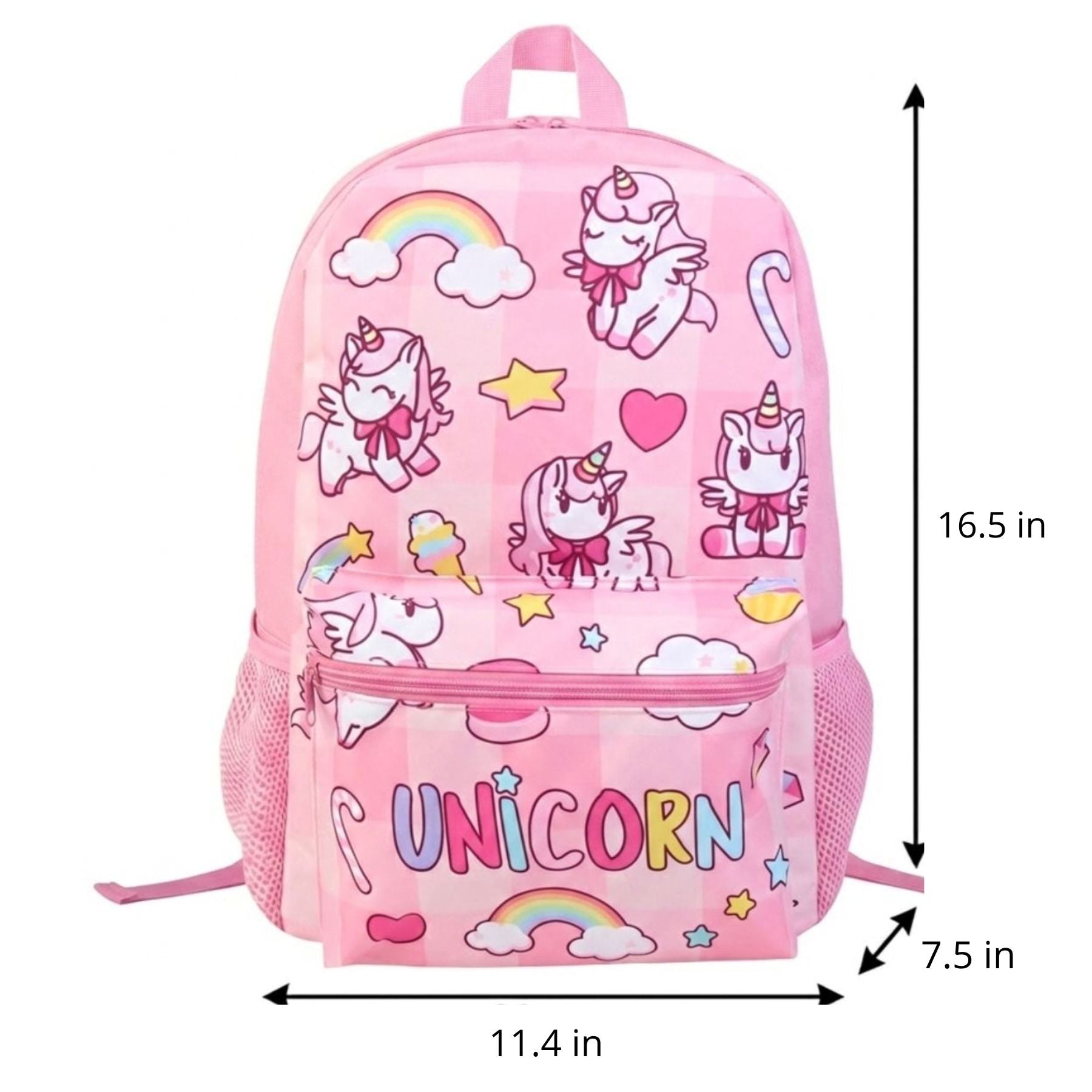 Pink Unicorn Backpack for Kids | Large Capacity | Durable Polyester | Modern Style