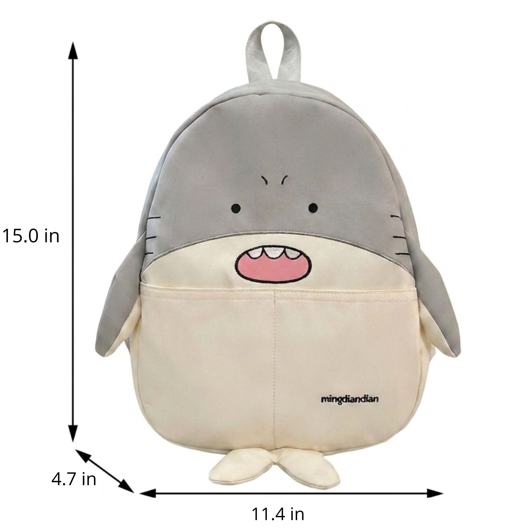 Kawaii Shark Backpack | Durable Nylon | Comfortable Shoulder Straps | Everyday Use