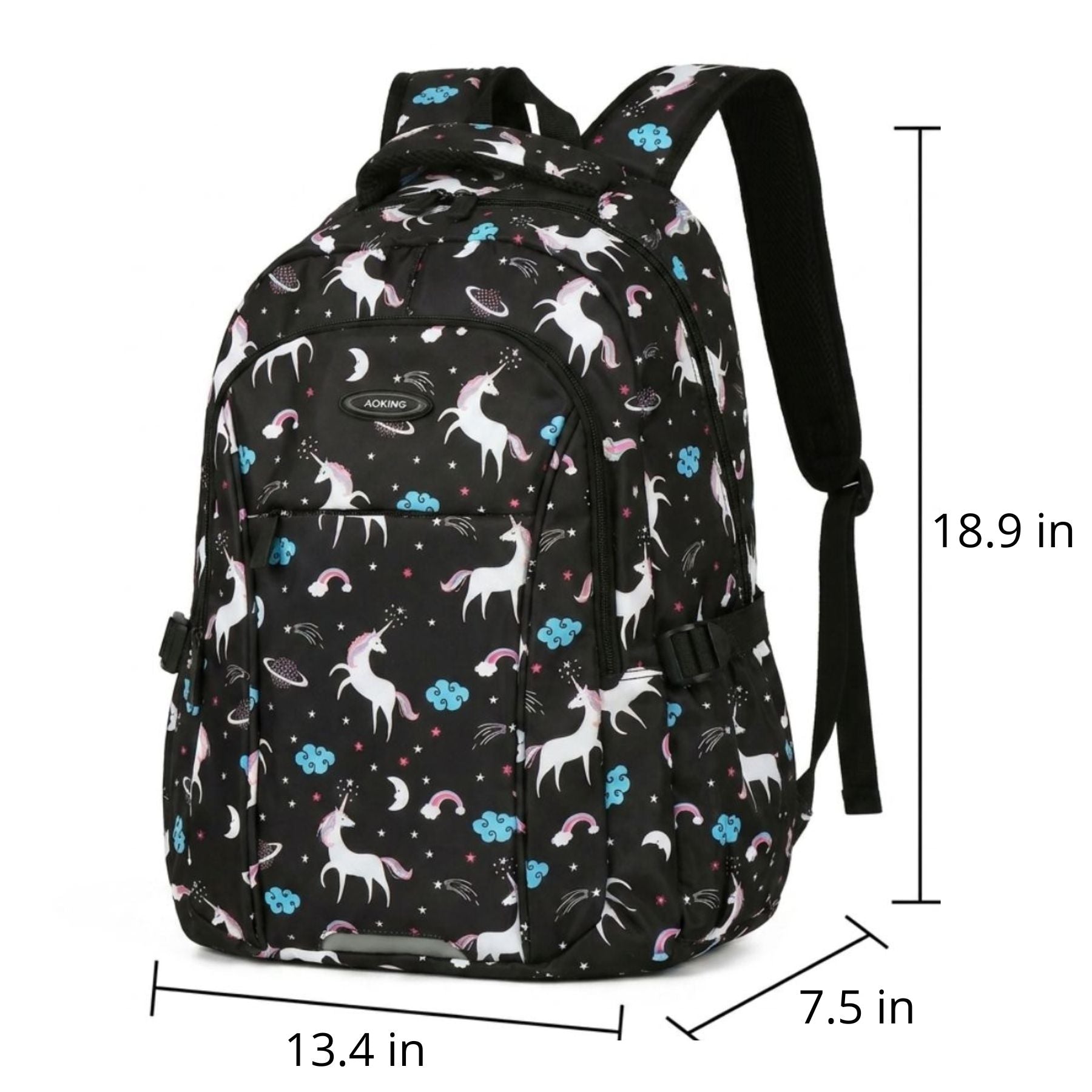 Unicorn Backpack | Water-Resistant Polyester | Breathable Shoulder Straps
