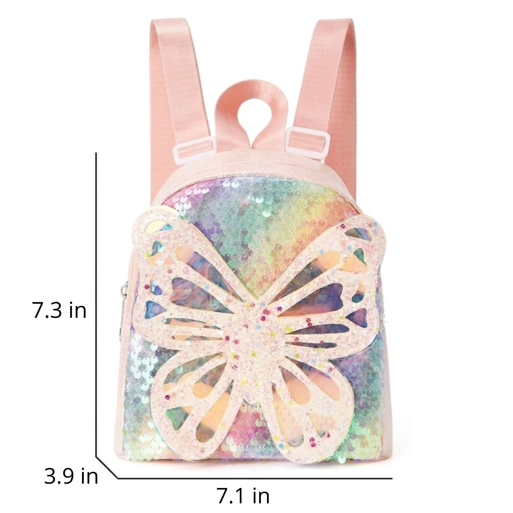 Mini Butterfly Nursery Backpack | Waterproof PU | Multicoloured Glitter