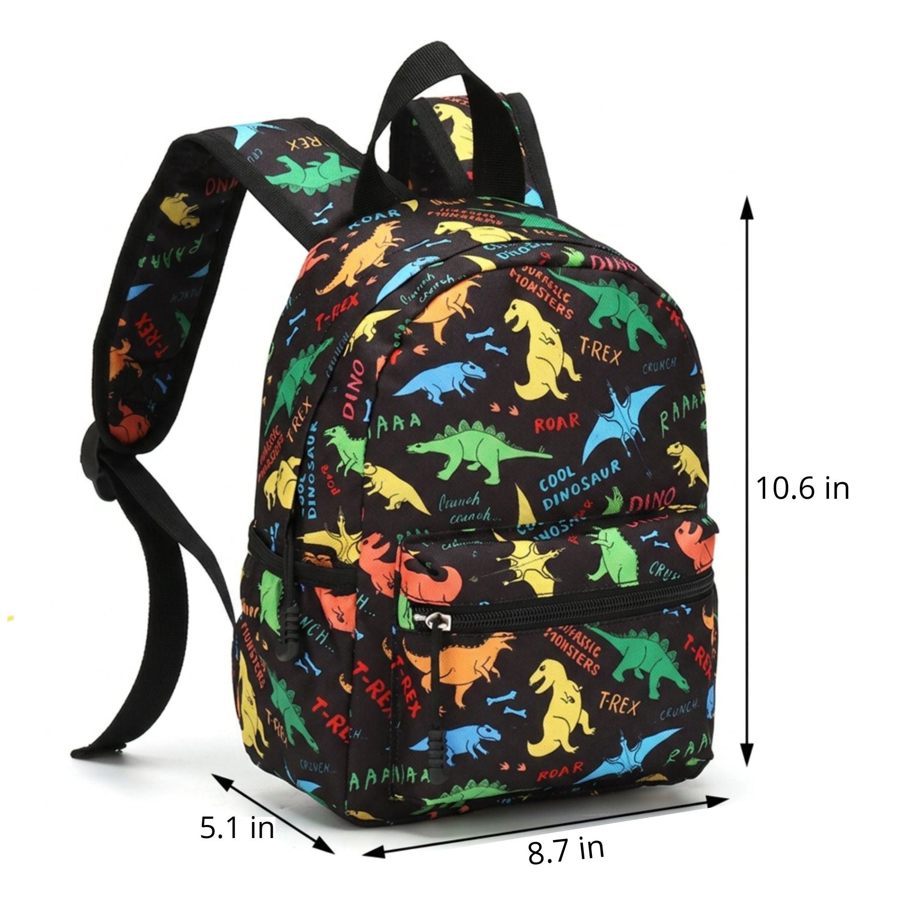 Colourful Dinosaur Backpack | Durable Oxford Fabric | Lightweight & Practical | Comfortable Fit