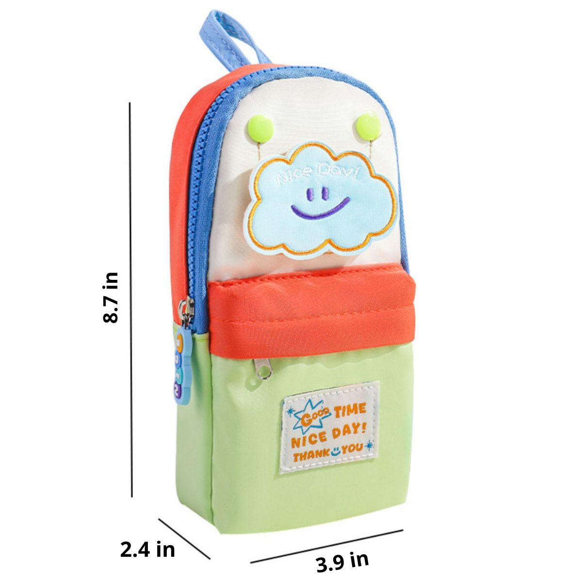 Original Backpack Pencil Case | Kawaii Embroidered Patch | Large Capacity | Trendy Design