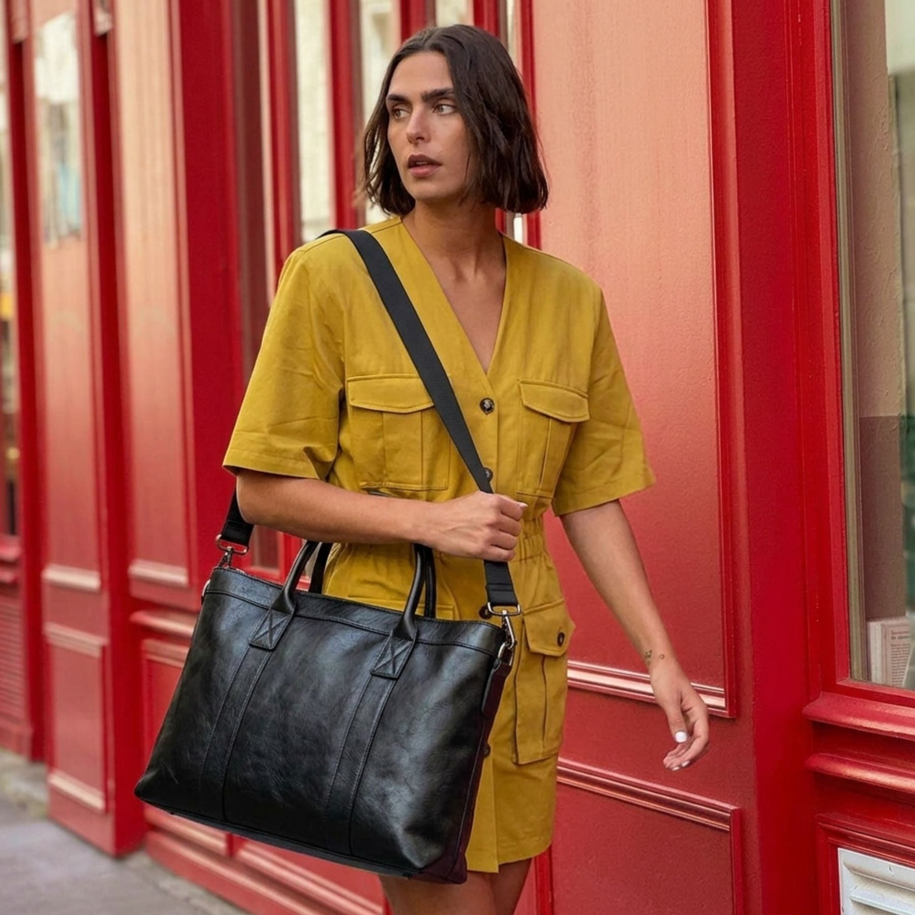 Sac cabas homme et femme | Compartiment spacieux | Cuir résistant
