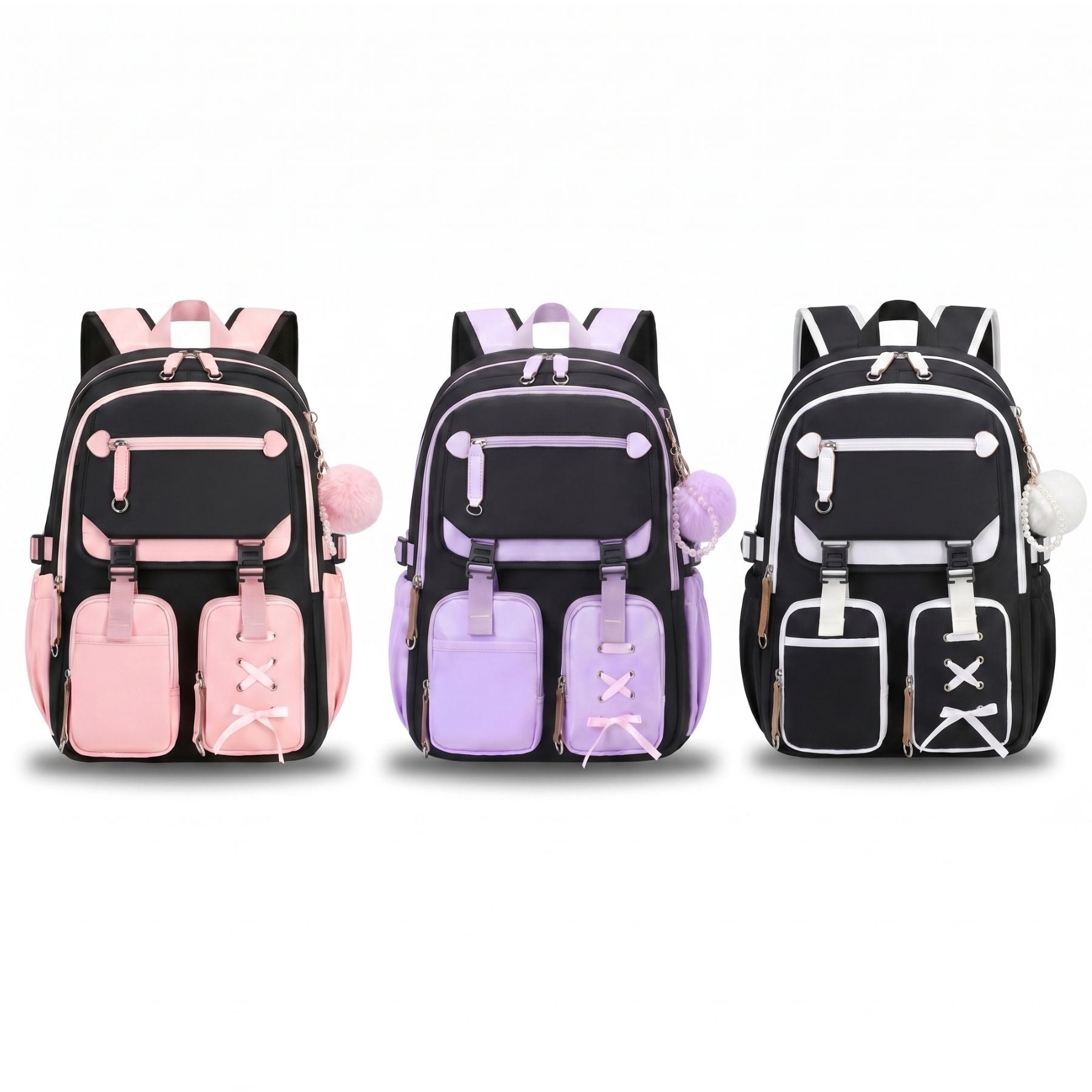 Sac scolaire décontracté kawaii | Grande capacité | Oxford résistant