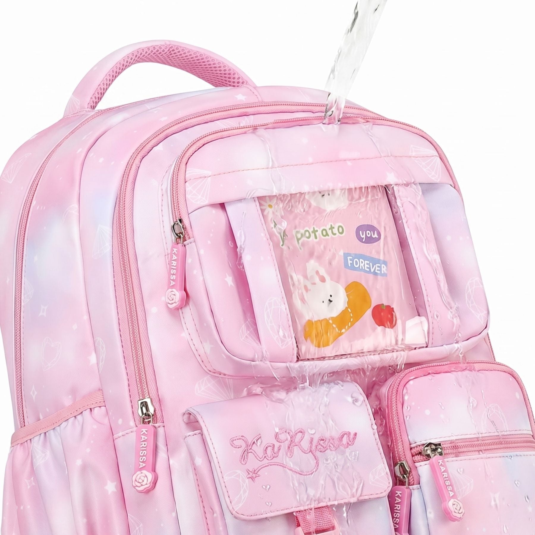 Sac scolaire Princesse Effet Brillant | Grande capacité | Oxford résistant | Style kawaii