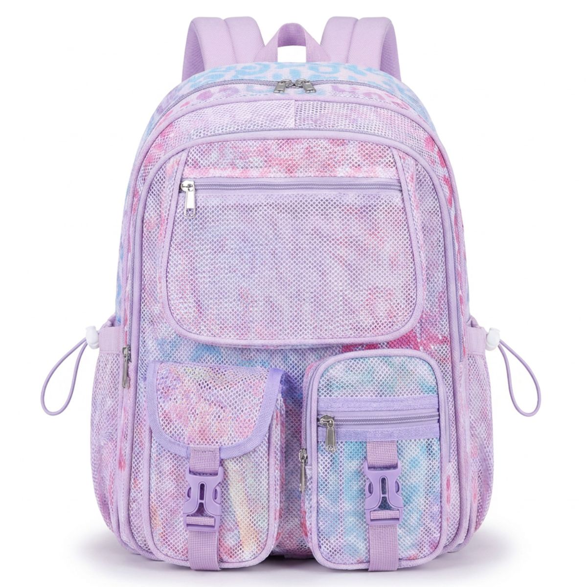 Sac à dos Scolaire grillagé | Multiples poches | Polyester résistant